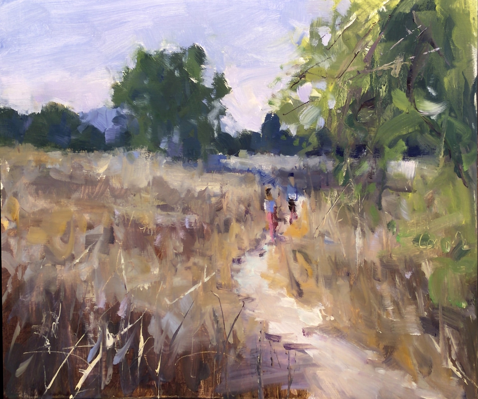 "A Family Walk" original oil painting by Jim Carson