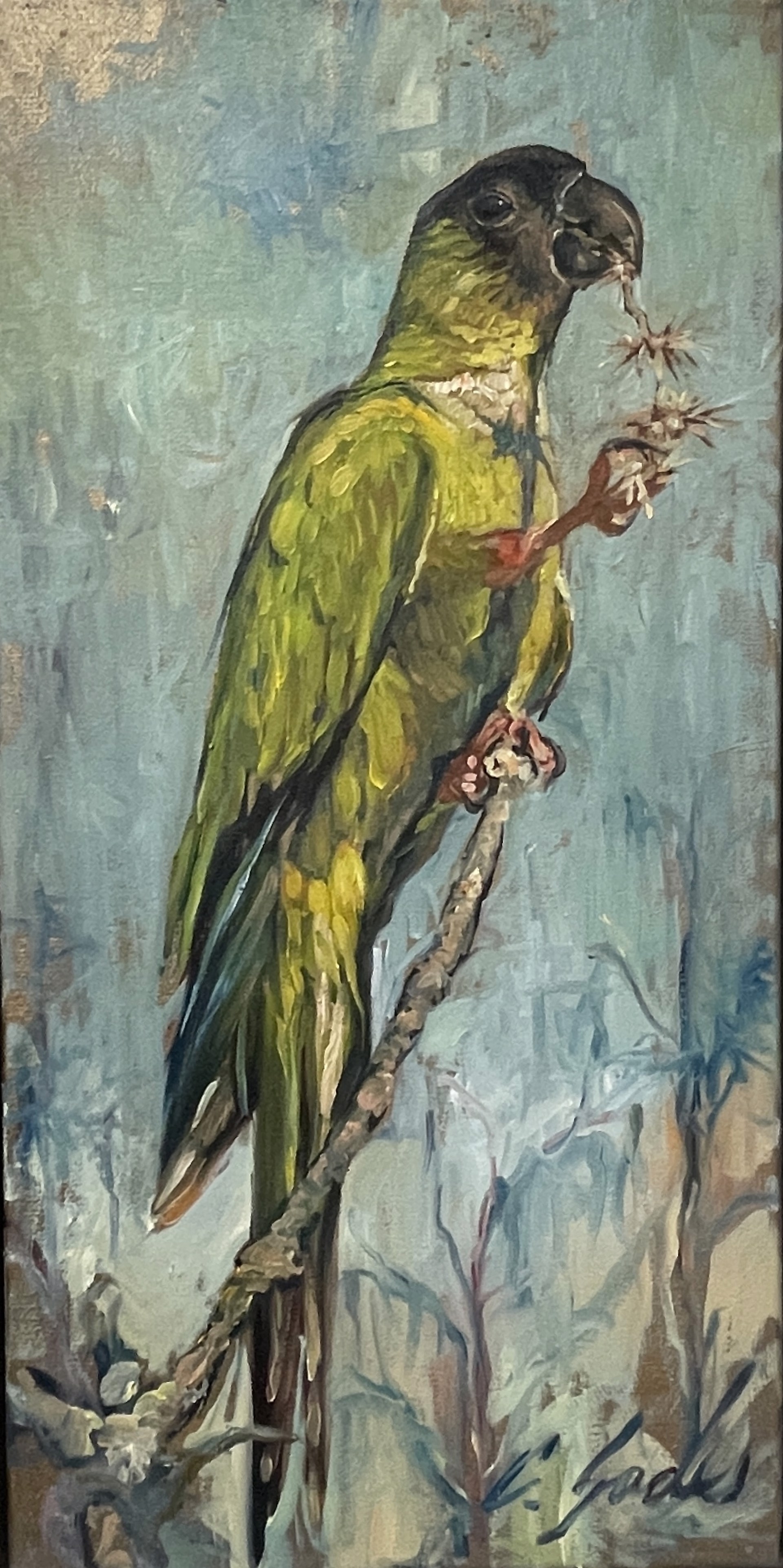 Wild Green Parrot by Carrie Jadus