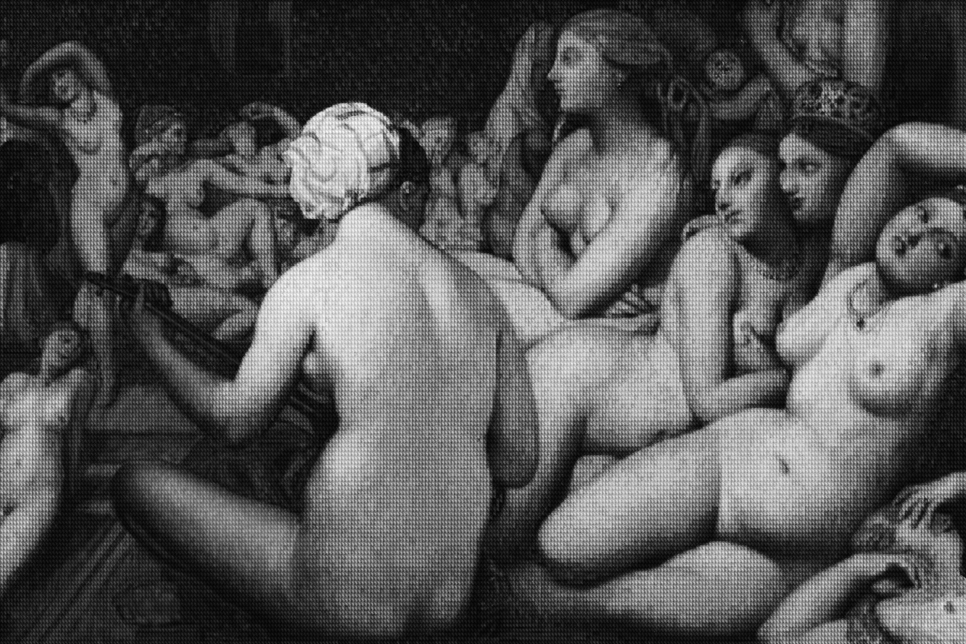 Turkish Bath vs Grand Odalisque, After Ingres by Alex Guofeng Cao