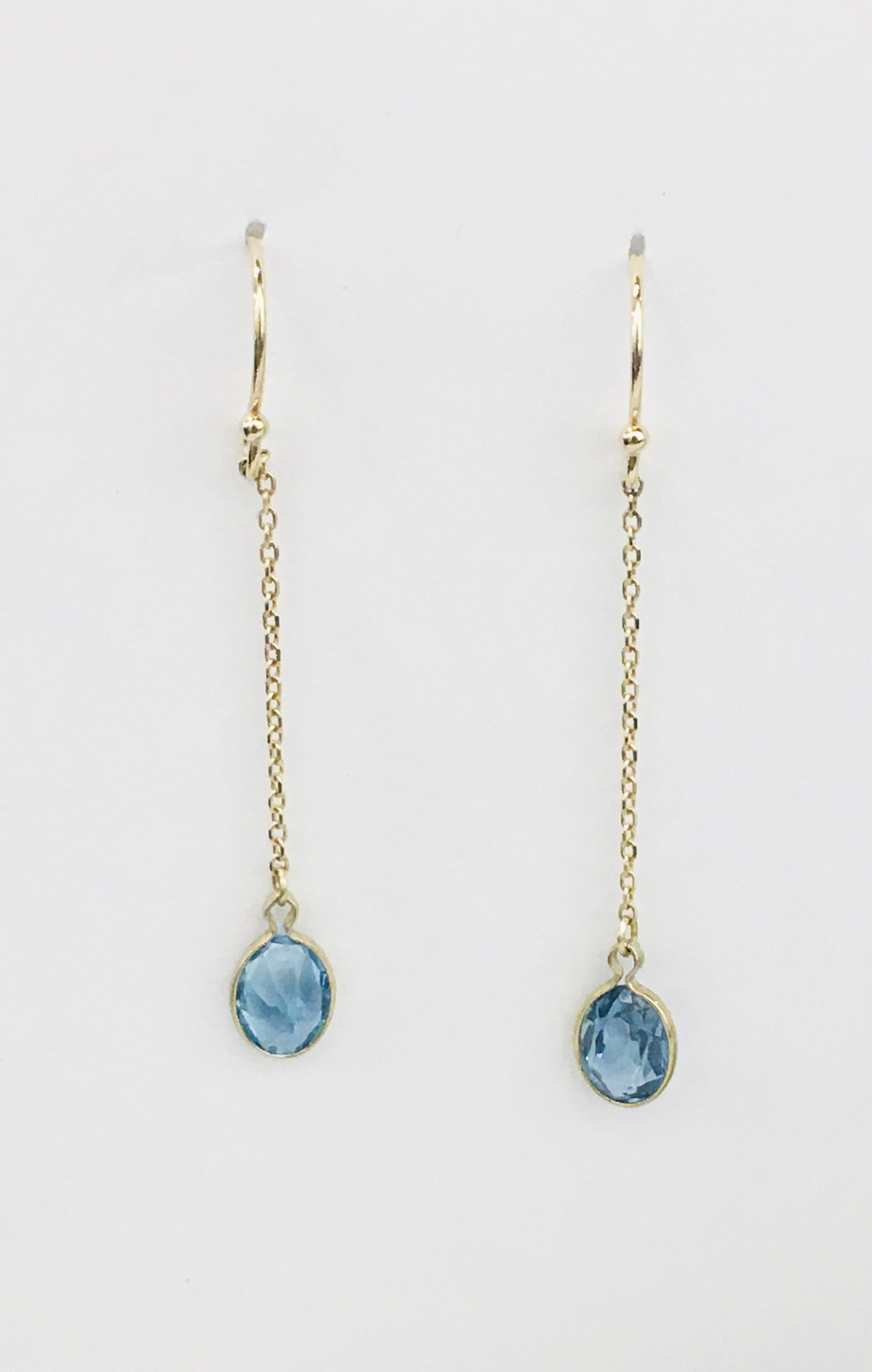 Topaz and Gold Earrings by D'ETTE DELFORGE