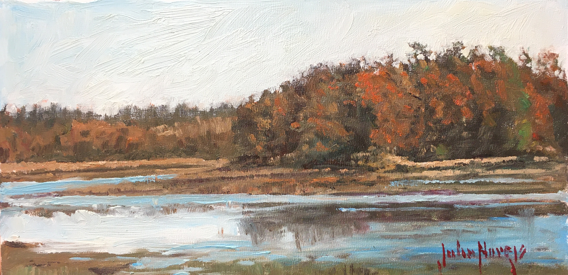 Autumn River by John Horejs