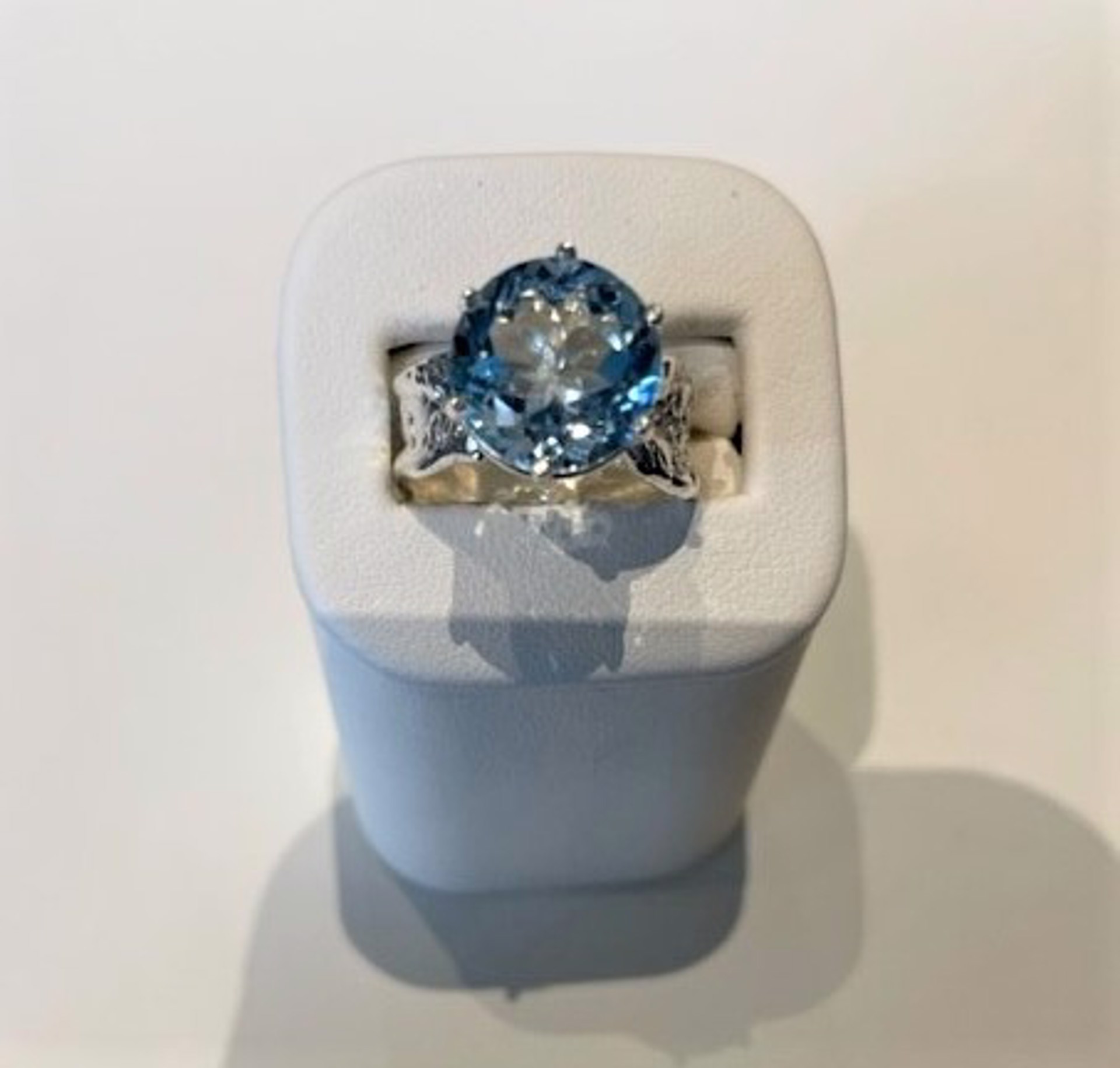 Swiss Blue Topaz Ripple Ring by Kristen Baird