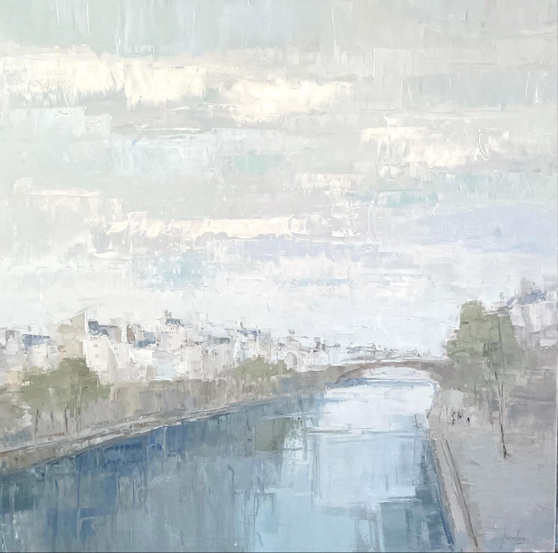 Sky Over River Seine, Paris by Barbara Flowers