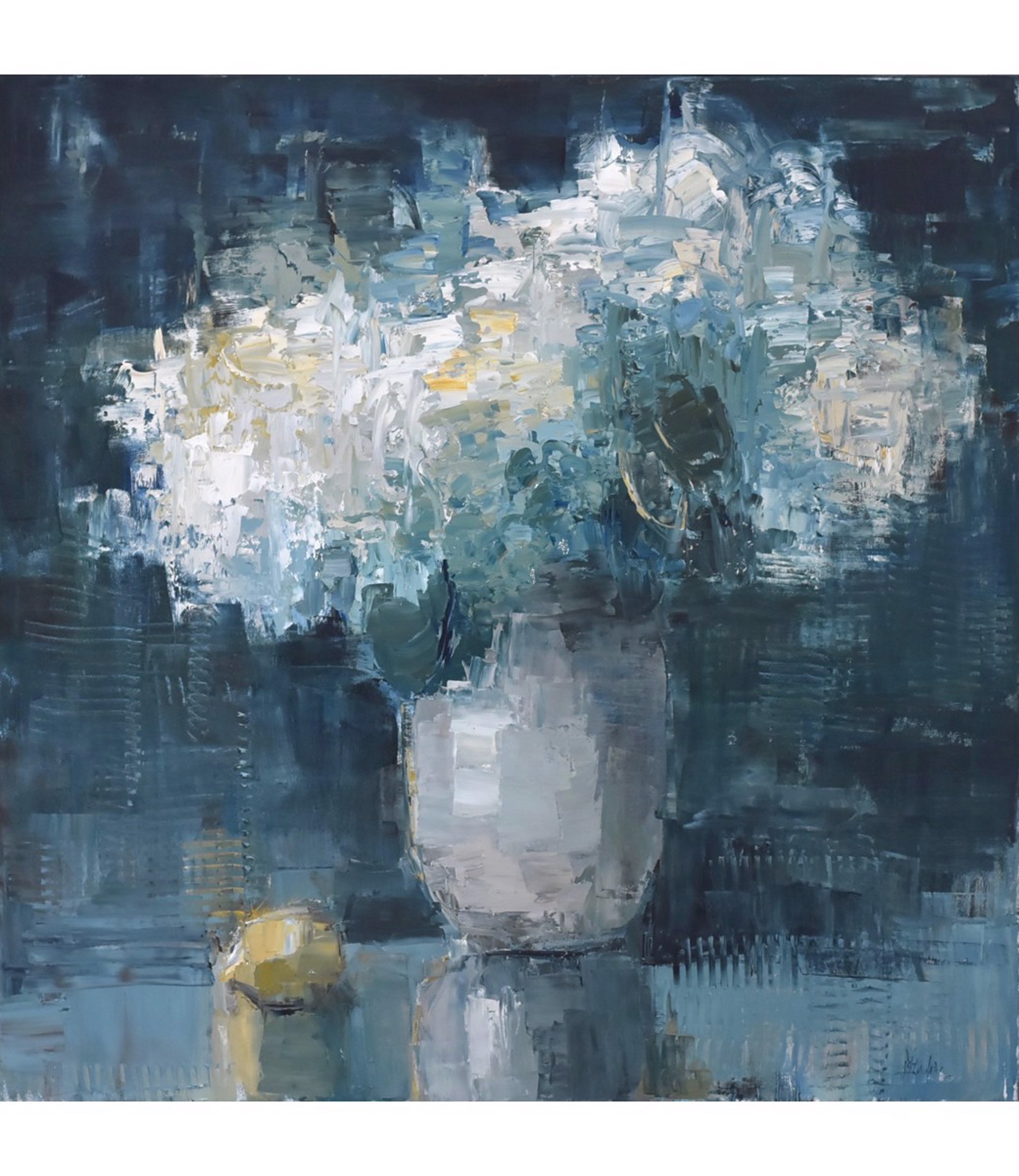 Hydrangeas, One Lemon by Barbara Flowers