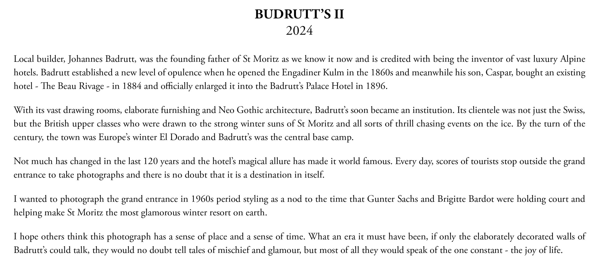 Badrutt's II by David Yarrow