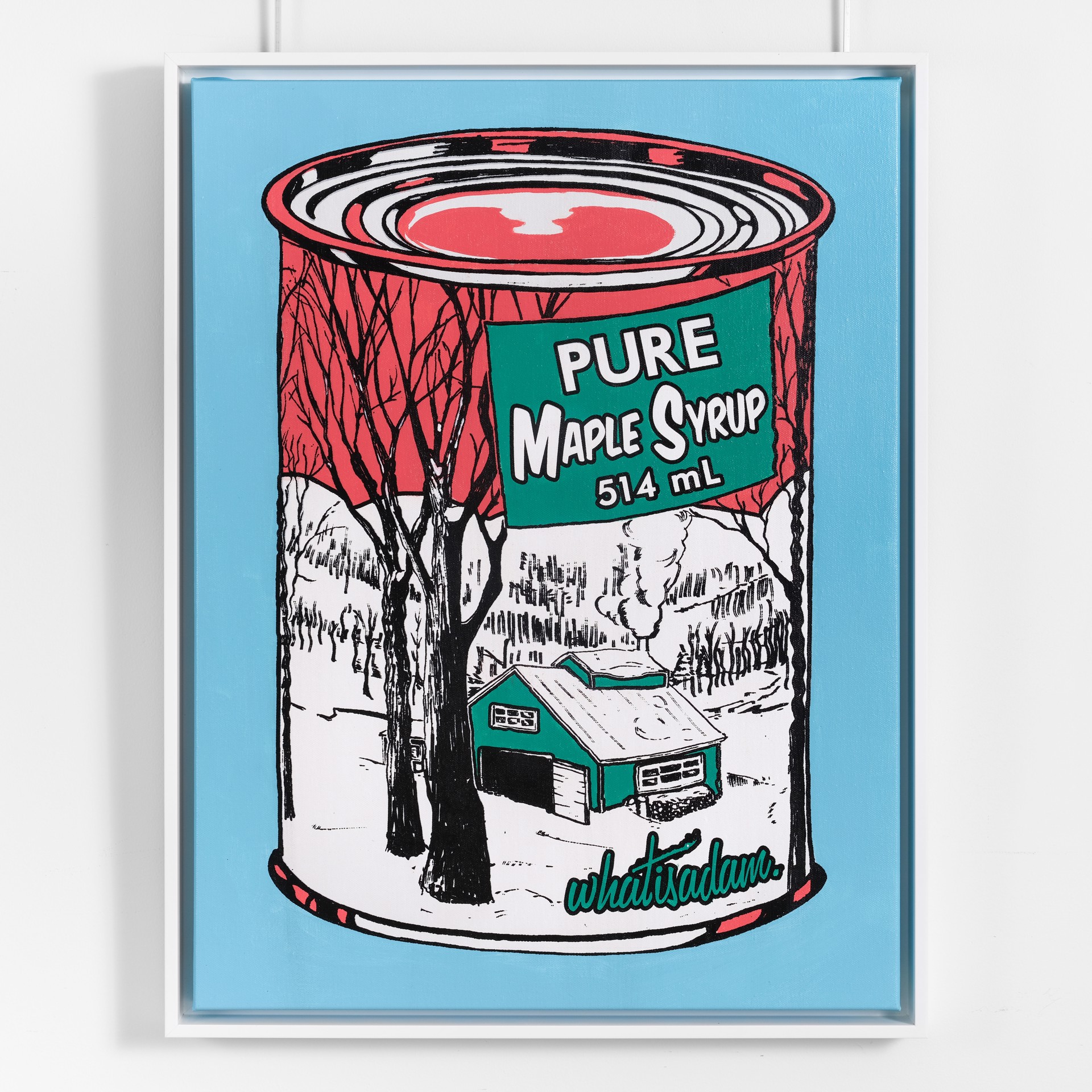 Maple Syrup Can - Blue & Red by Whatisadam