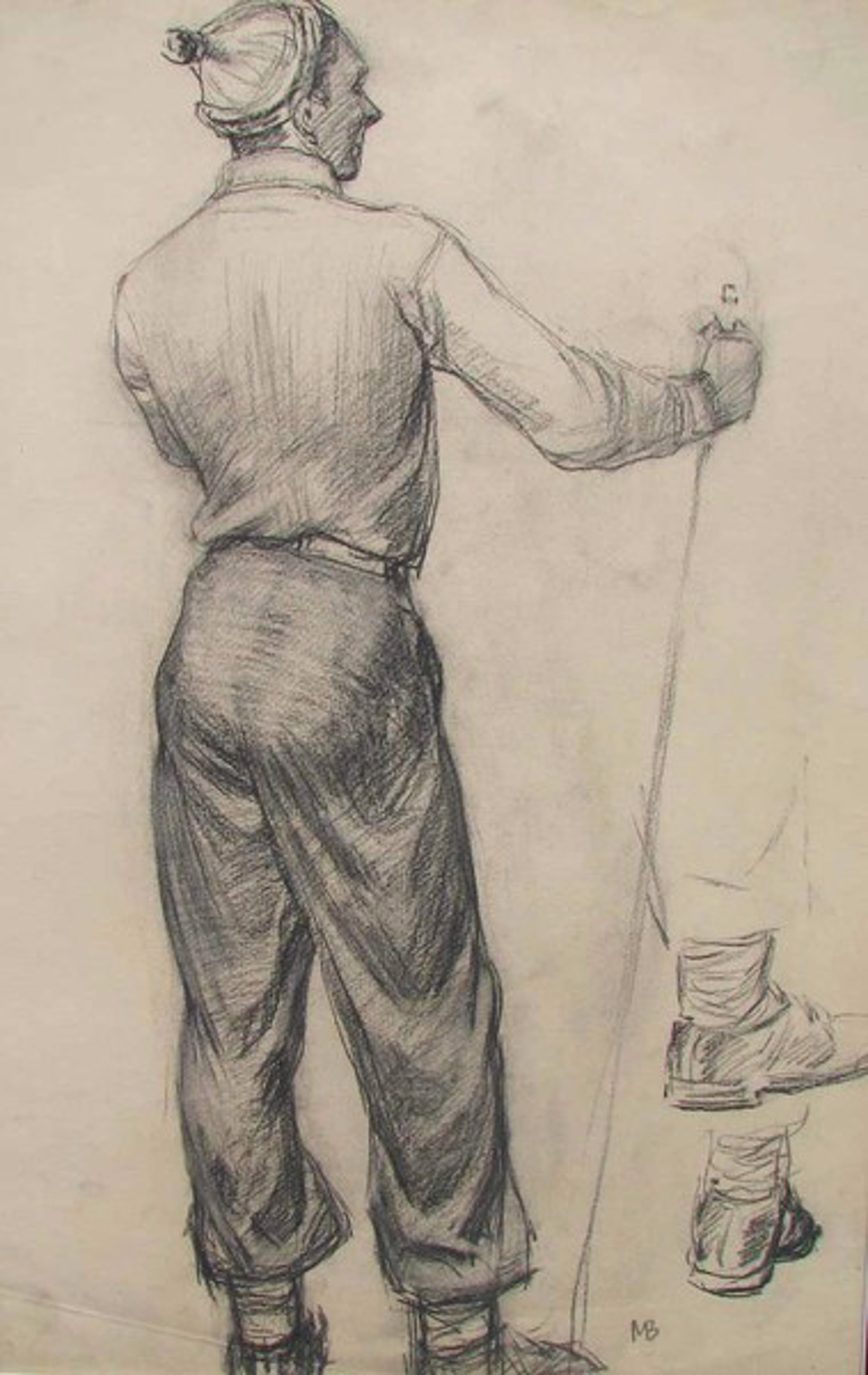 Standing Skier, Study by Mikhail Volodin