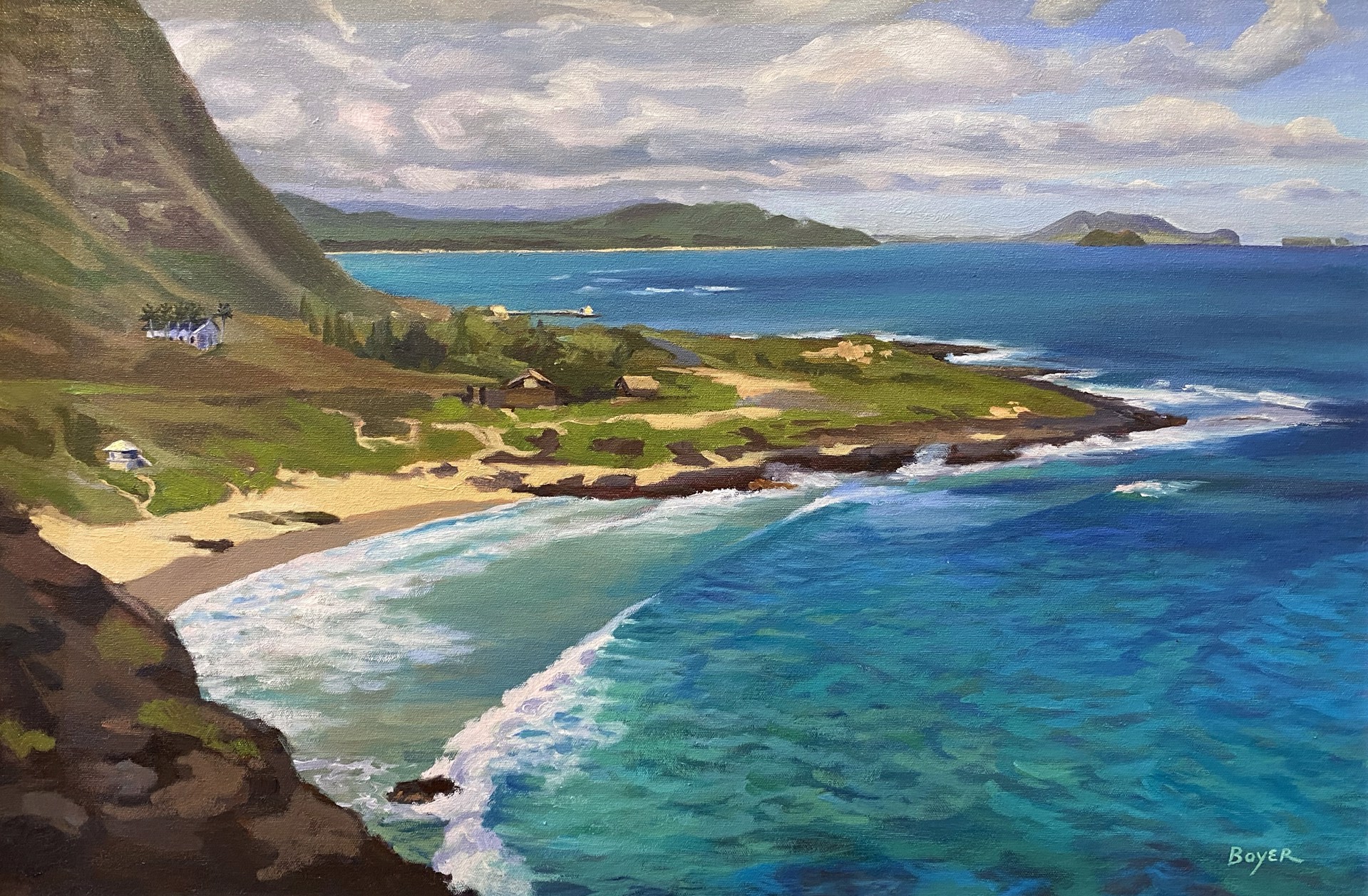 Makapuʻu Aqua & Turquoise by Lynne Boyer