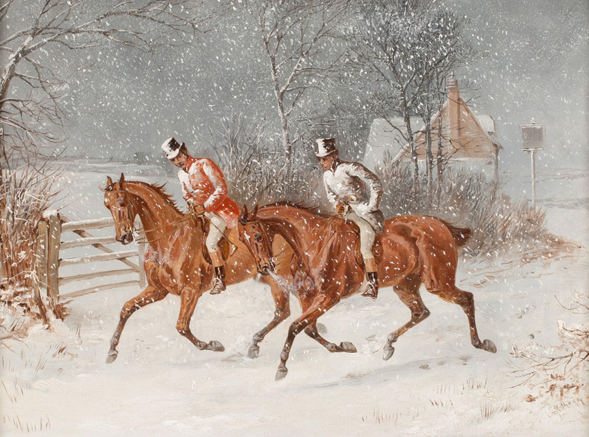 Going out in a Snow Storm by Henry Thomas Alken