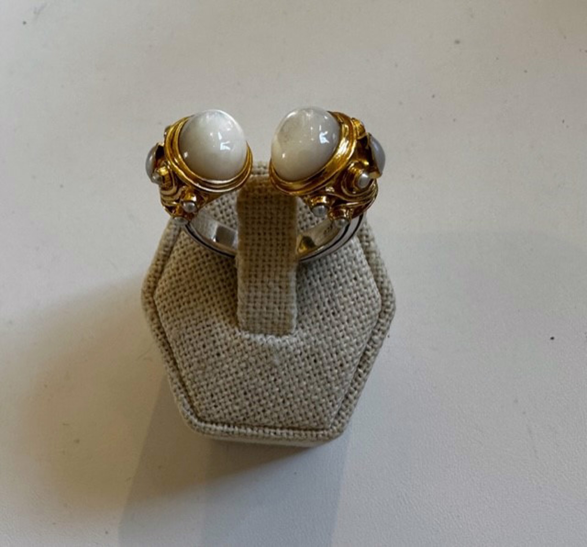 Moonstone/Pearl Cuff Style by J. Catma