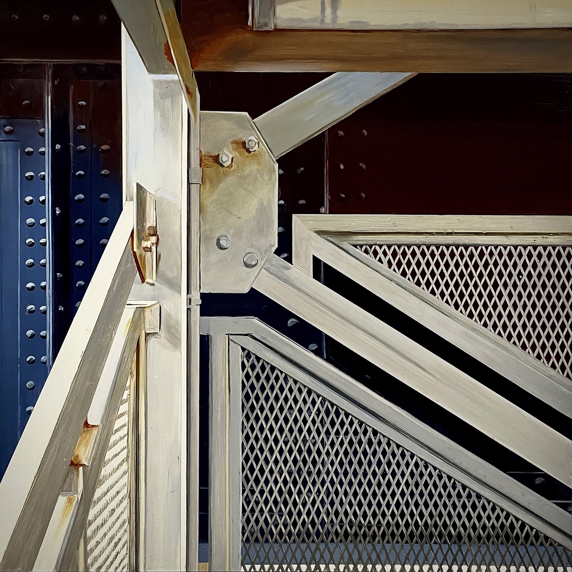 Steel Stairs with Screens by Allan Gorman