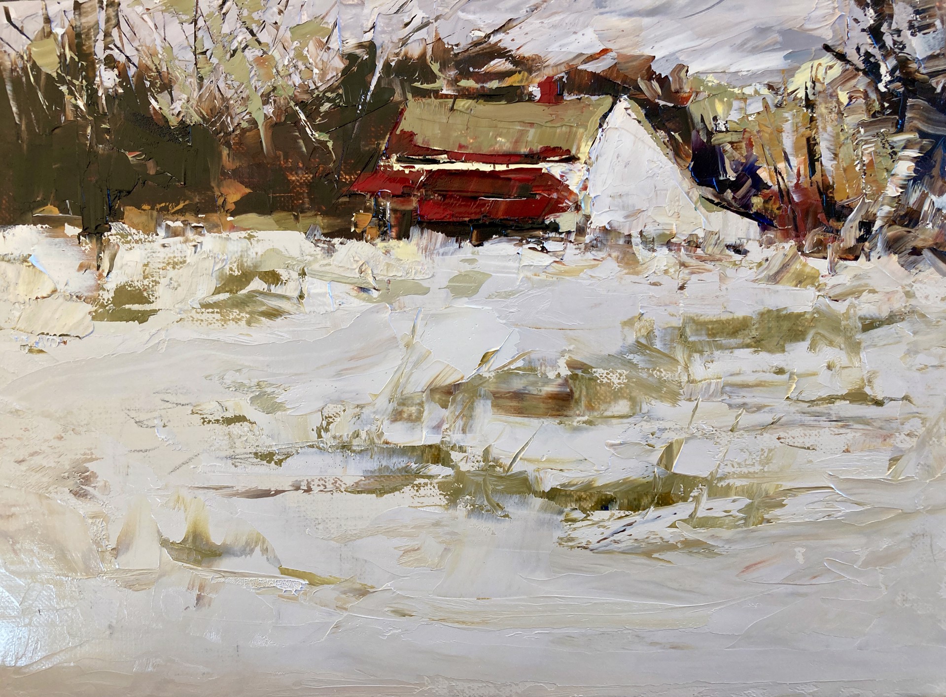 Snow Covered Field by Sandra Pratt