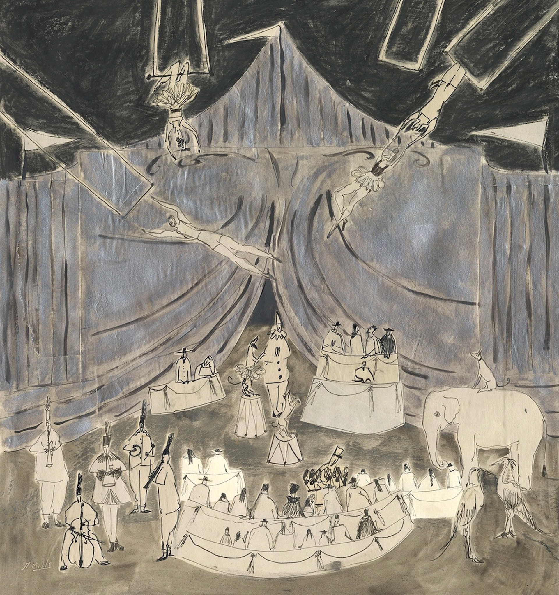 Circus/High Above The Center Ring by Gigi Mills
