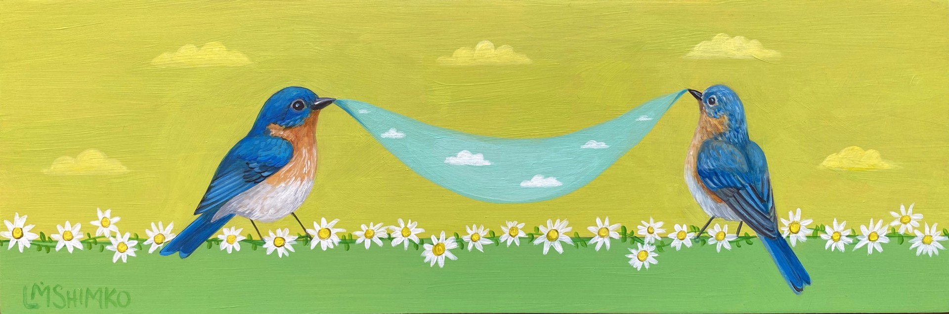 Daisy Chain Bluebird by Lisa Shimko