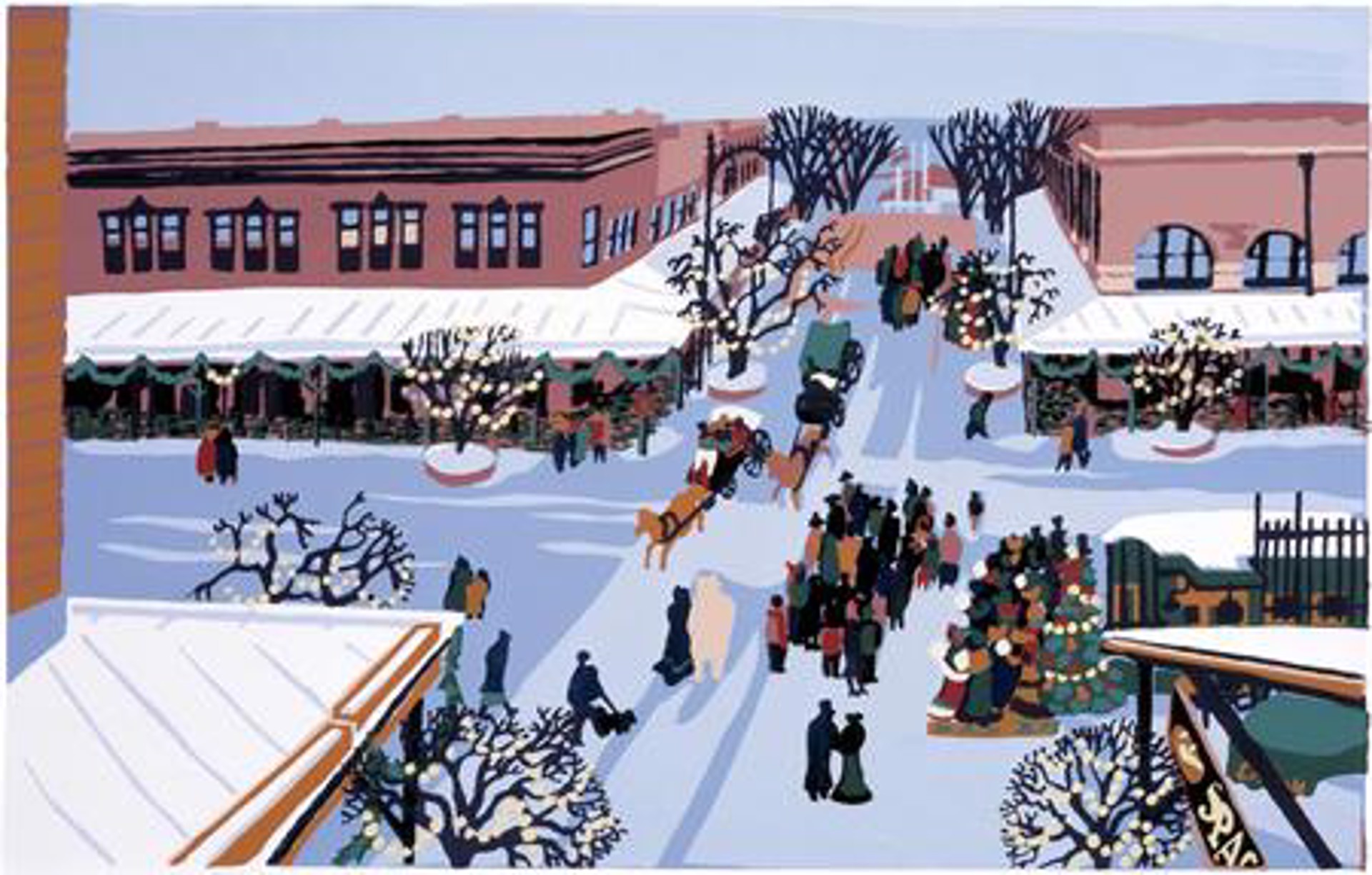 Old Market Winter Scene by Judith Welk