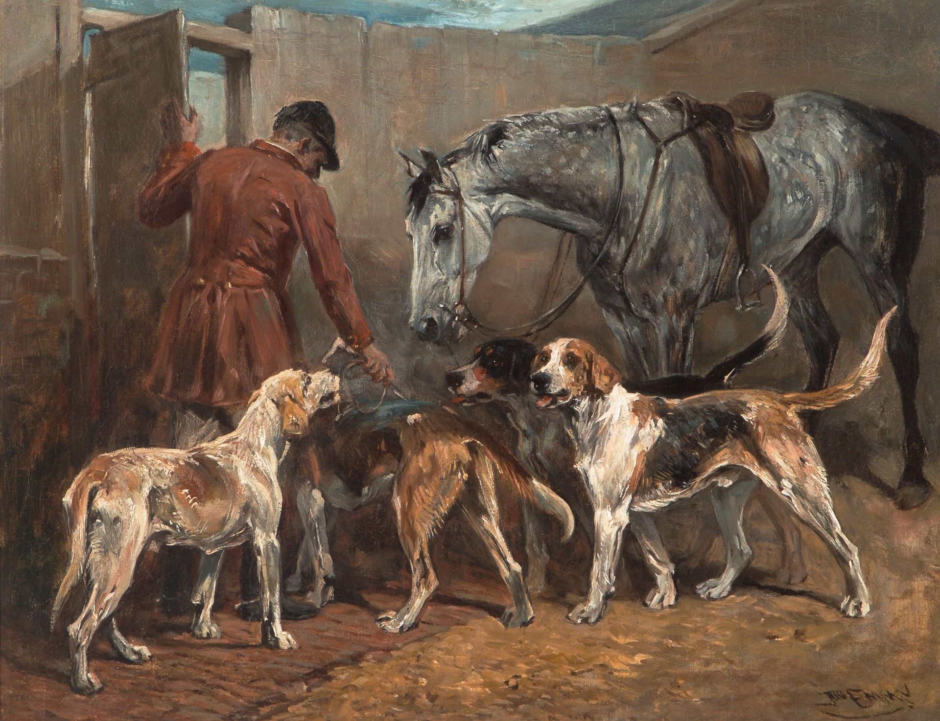 At the Kennel Gate by John Emms