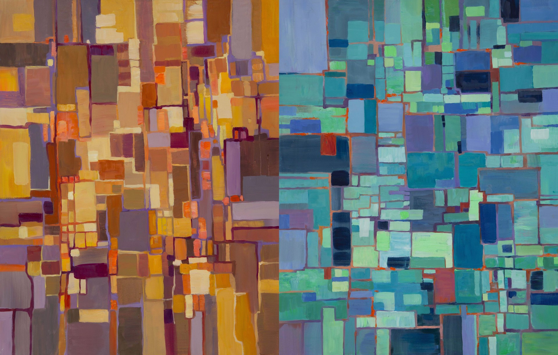 Vibrations, diptych by Anna Miller