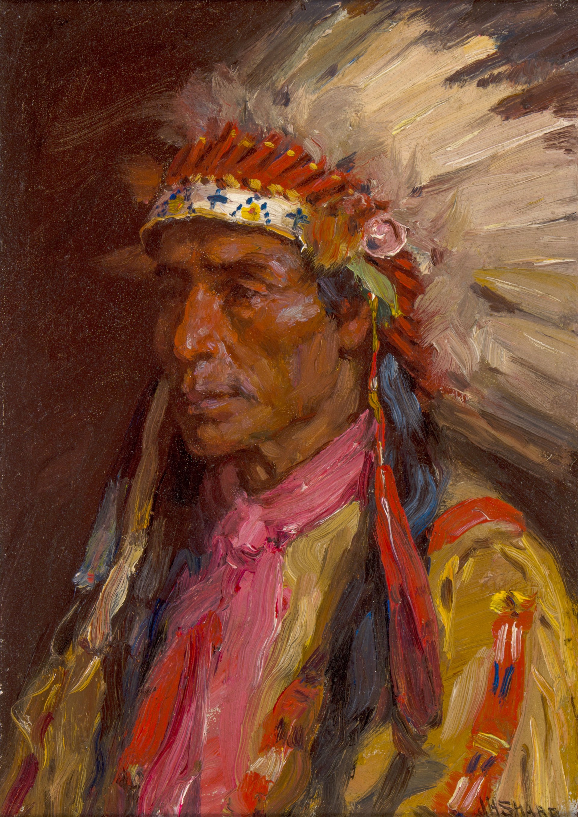 Plenty Coup by Joseph Henry Sharp