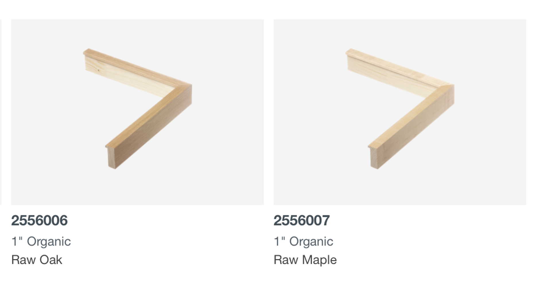 1 inch Raw Oak or Maple Frame by Folkgraphis Frames