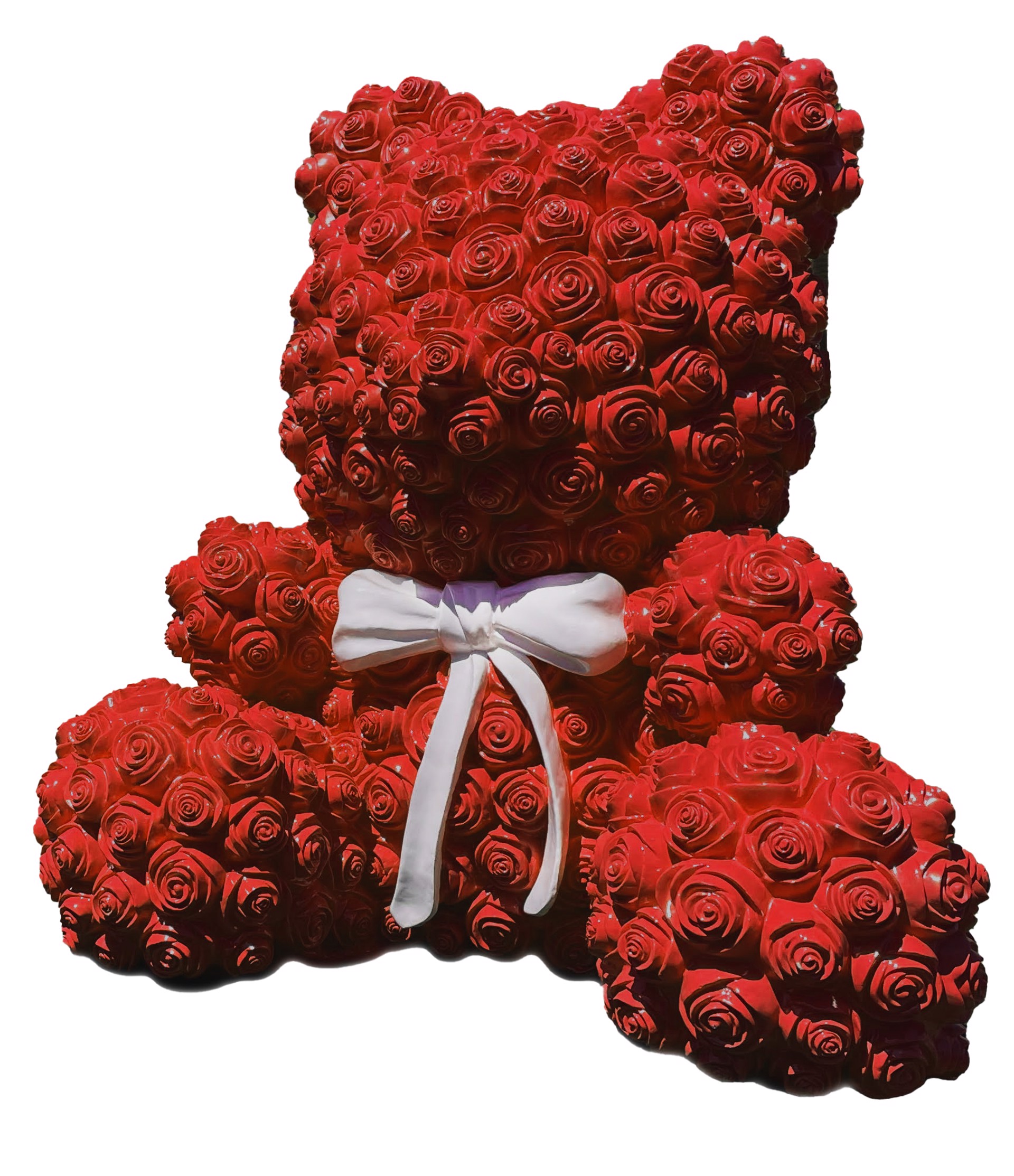 Cute Rose Bear by Flower Bears Sculptures by Elena Bulatova