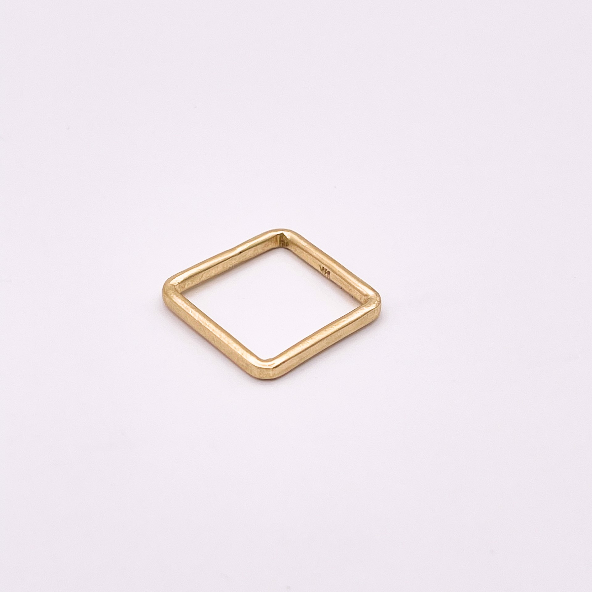 LHR05- 18k gold Simple/Small Square Ring by Leandra Hill