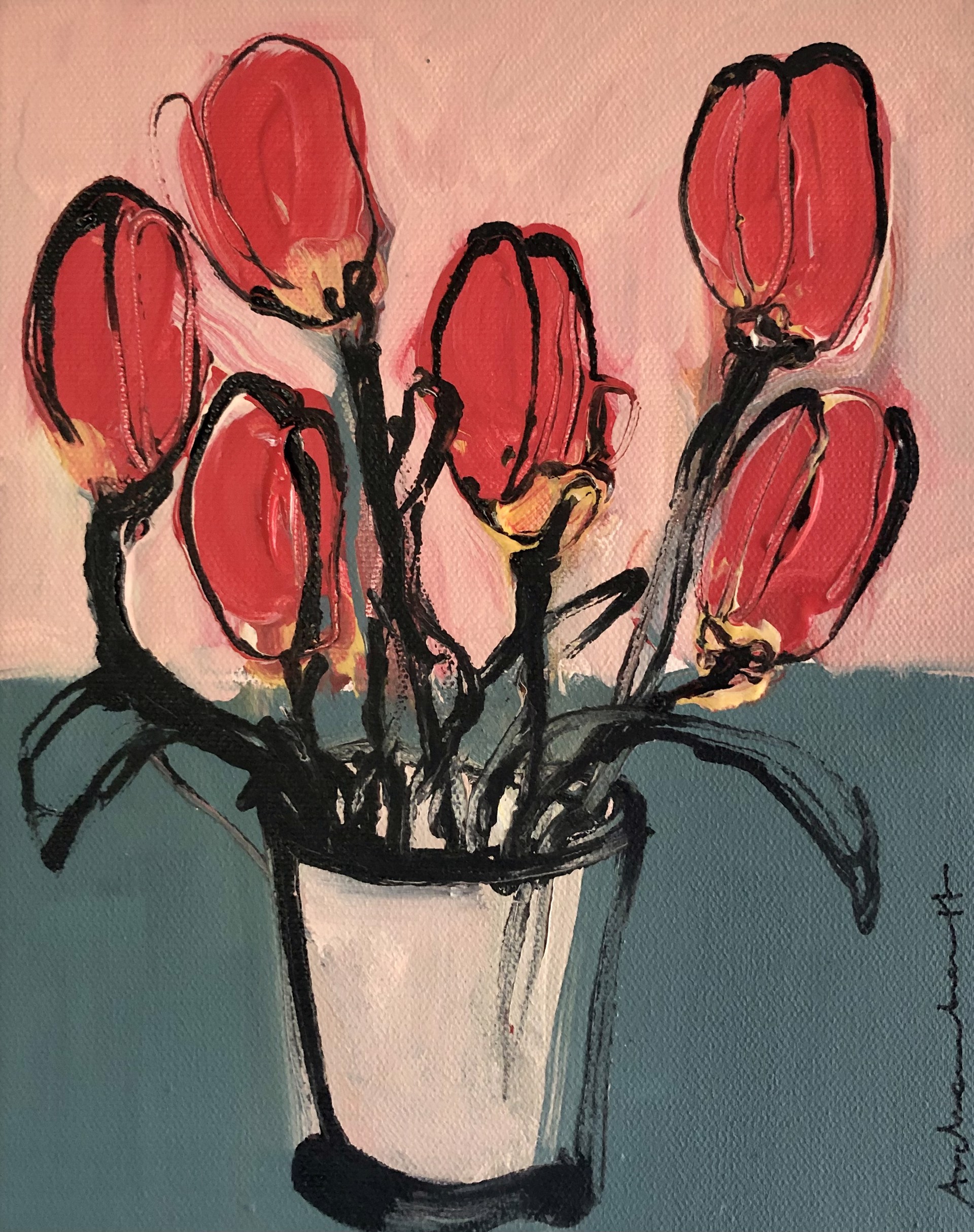 Red Tulips by PAULINA ARCHAMBAULT
