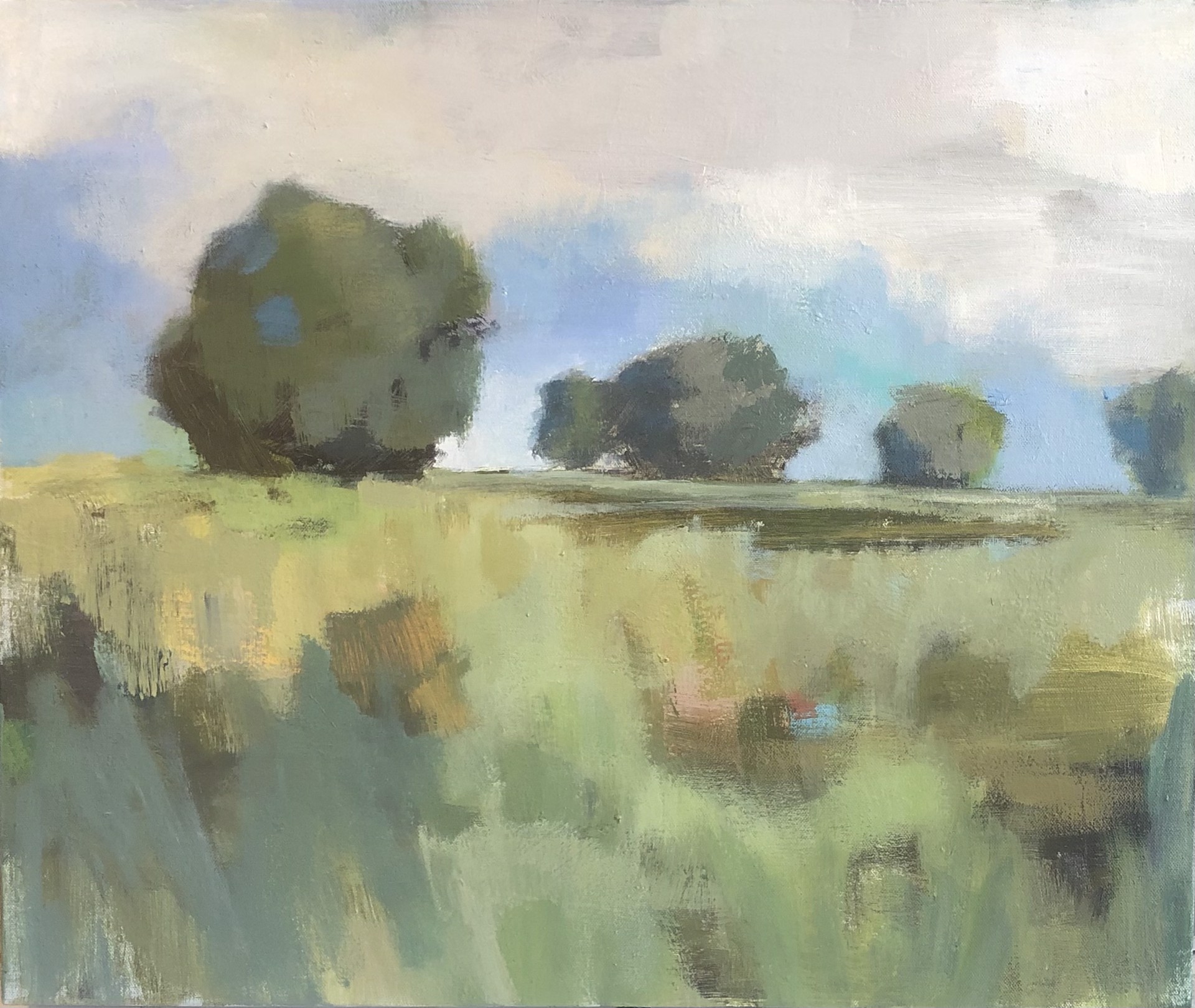 Field and Oak III by Lenn Hopkins