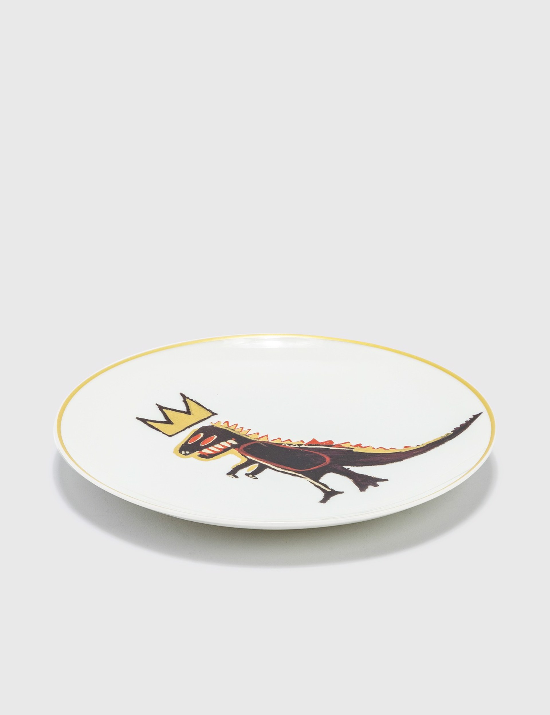Gold Dragon Plate by Jean-Michel Basquiat