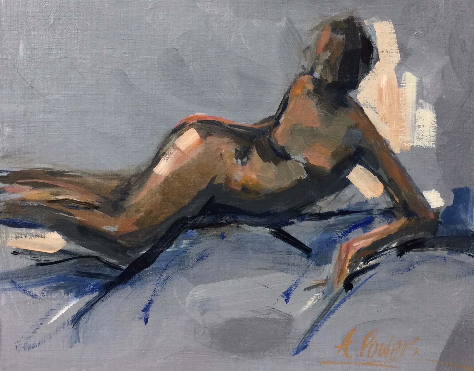 Reclining Nude by Angela Powers