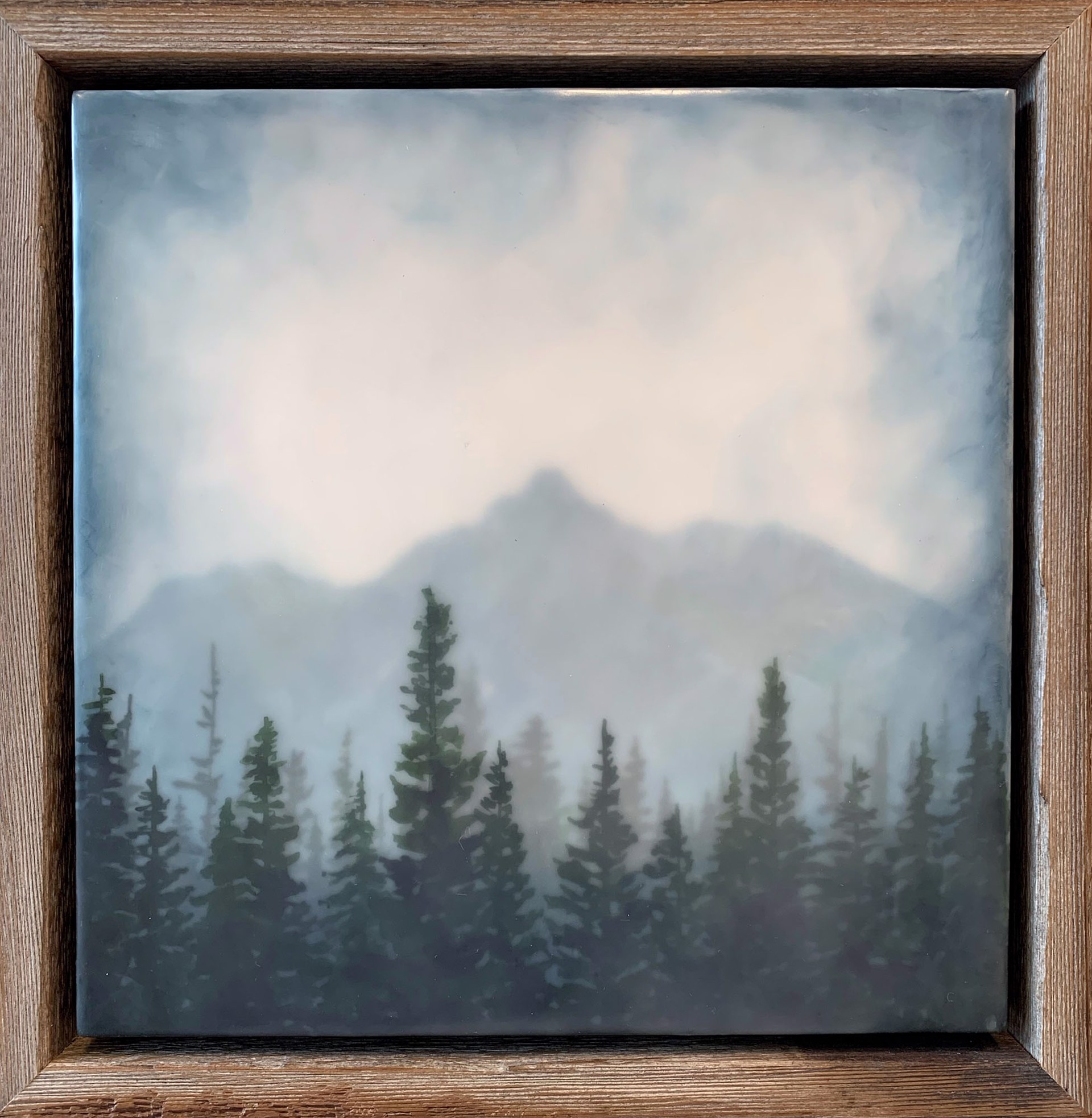 A Contemporary Fine Art Painting By Bridgette Meinhold Featuring Green Trees and Mountains, Available At Gallery Wild