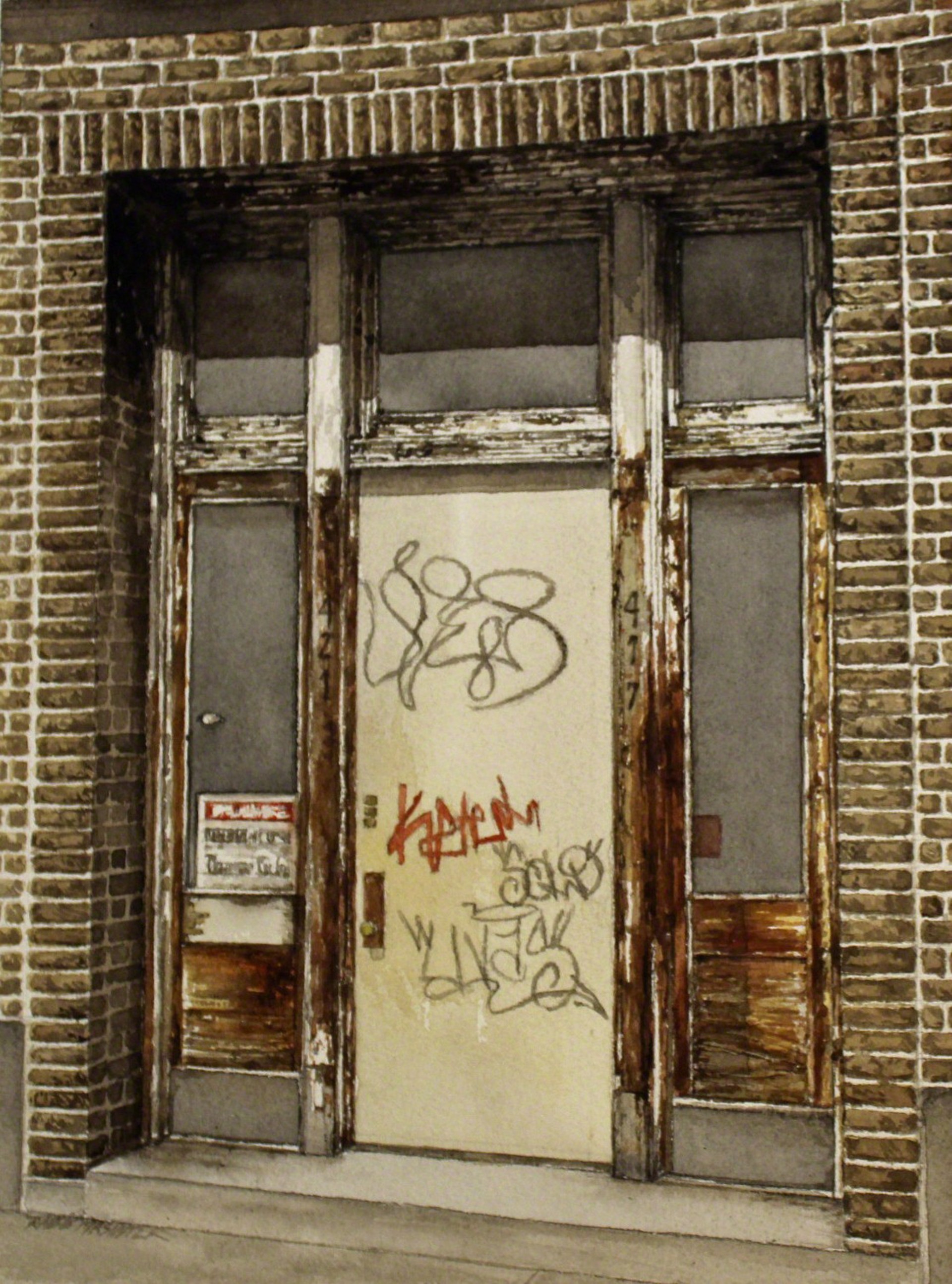 Graffiti Door by Shirley Rabe' Masinter