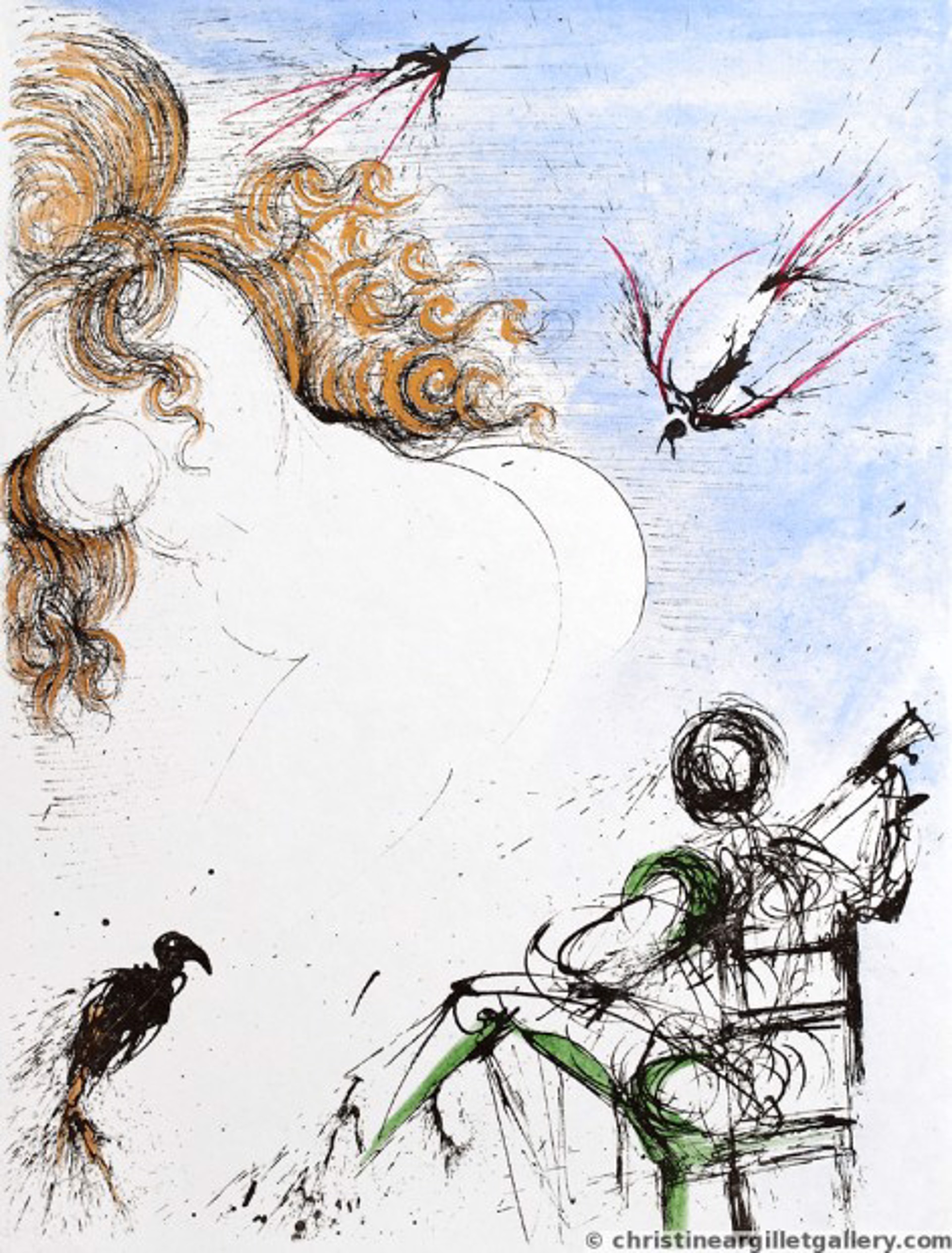Apollinaire "Woman with Parrot" by Salvador Dali