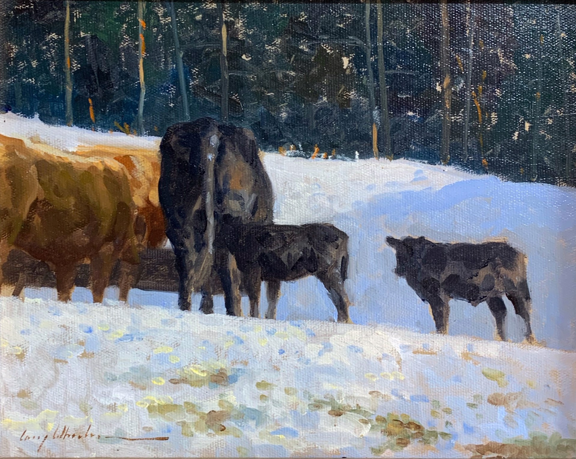 Searching for Food through Kentucky Snow by Larry Wheeler