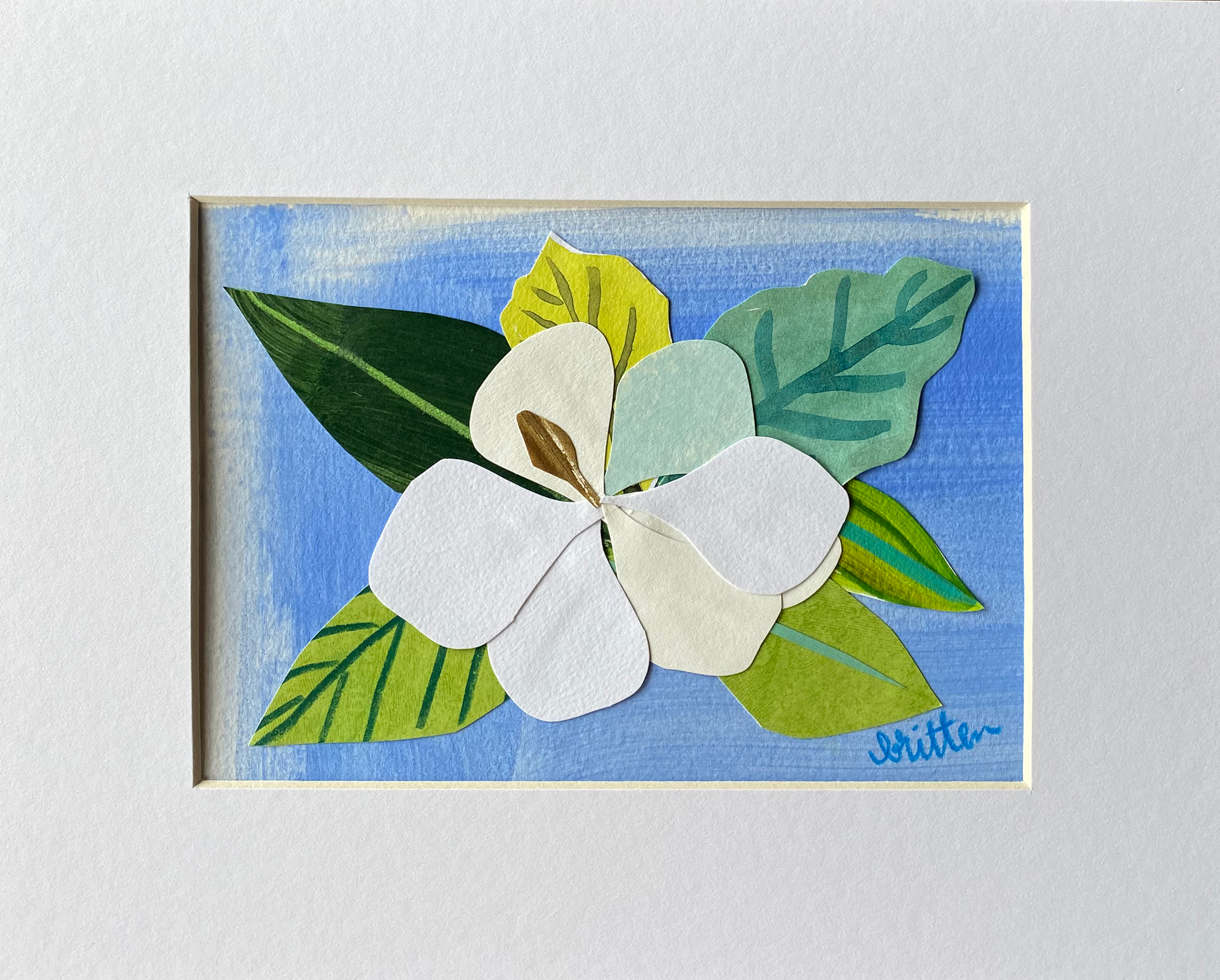Magnolia on Lavender II by Meg Britten