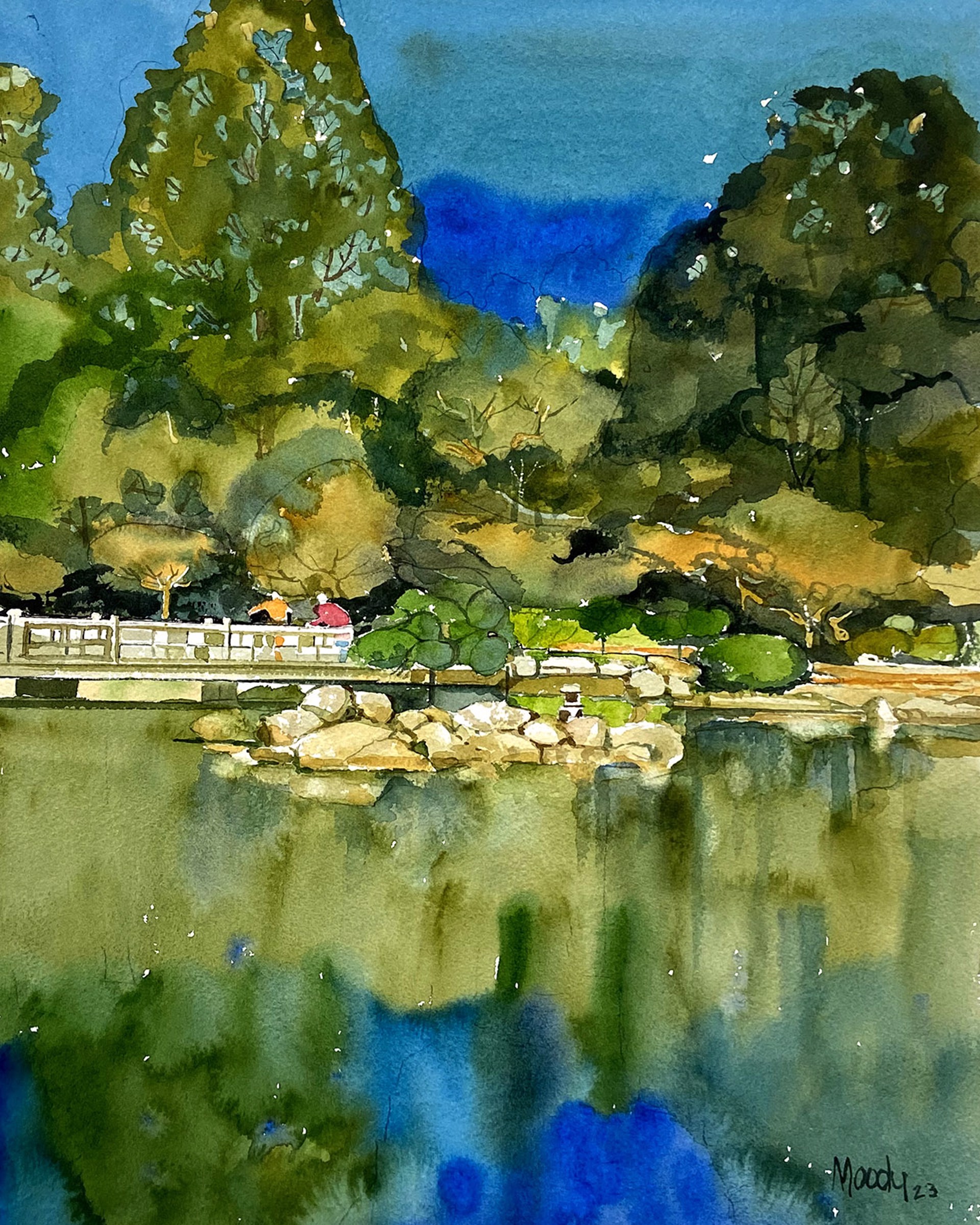 Japanese Garden Bridge by Bob Moody