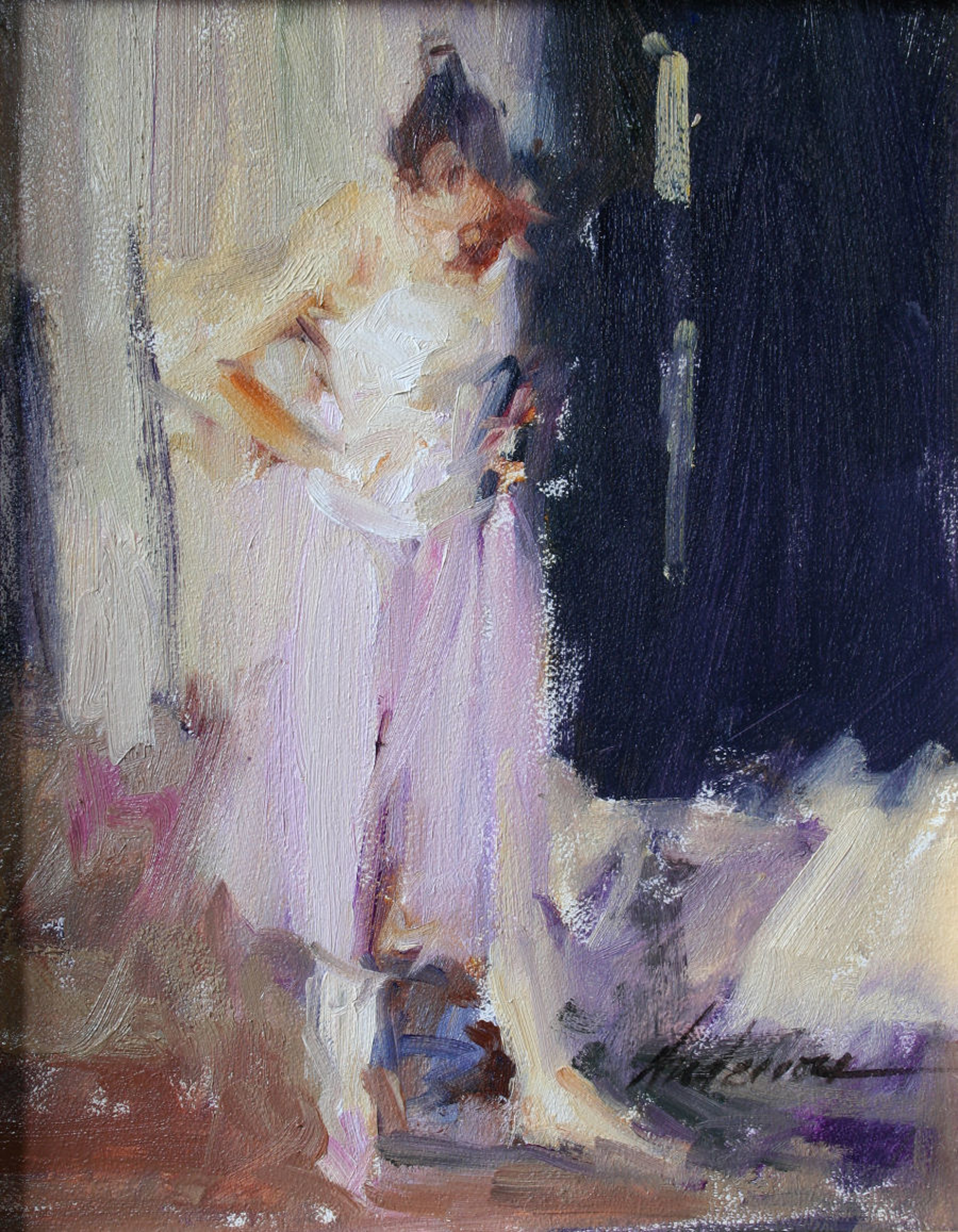 Young Girl in Dance Studio by Carolyn Anderson
