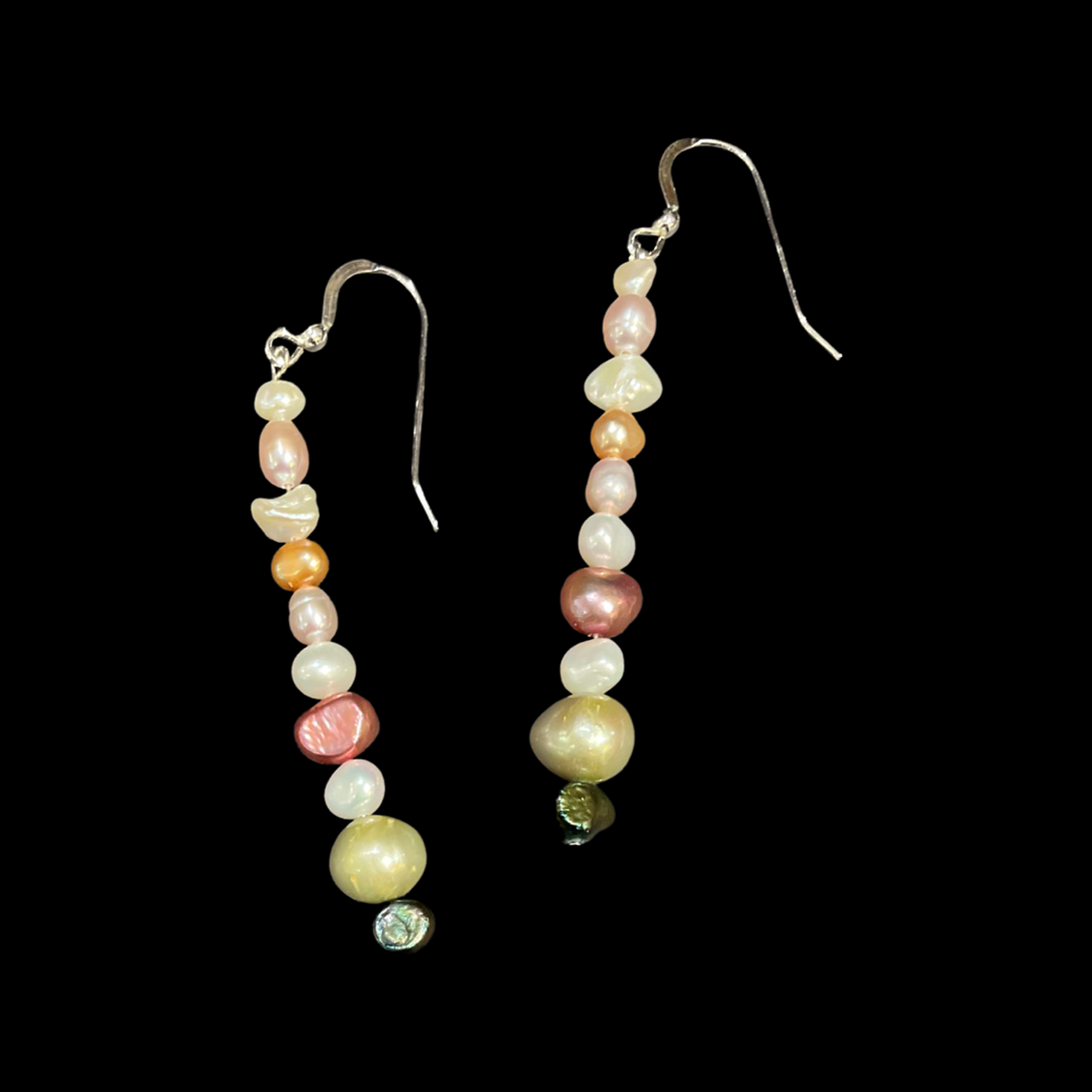 Soft Colors Pearl Earrings by Patrice Box