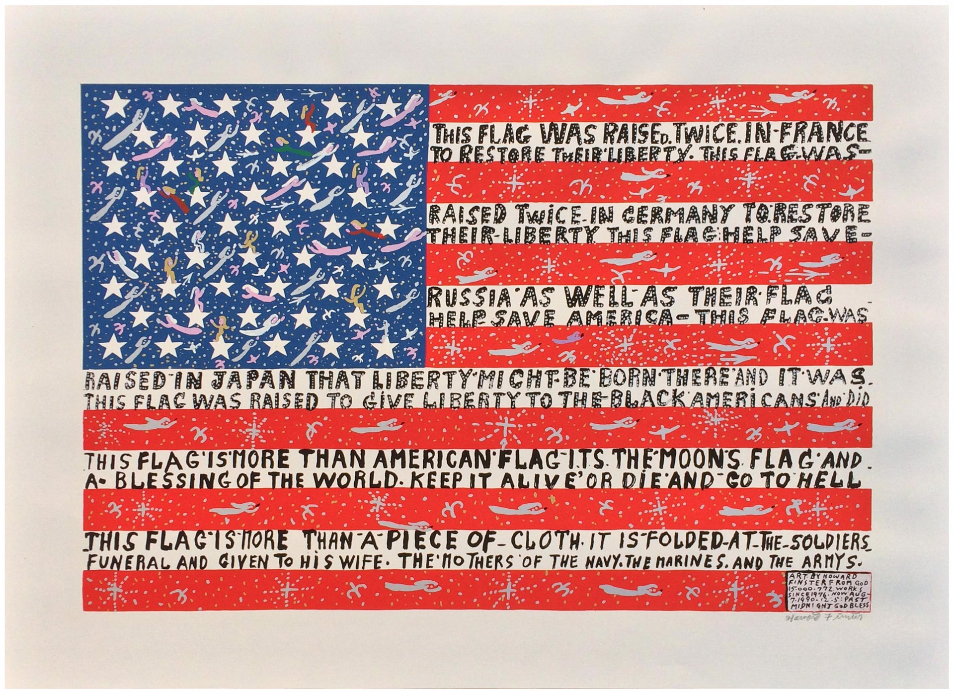 More Than a Piece of Cloth Flag by Howard Finster