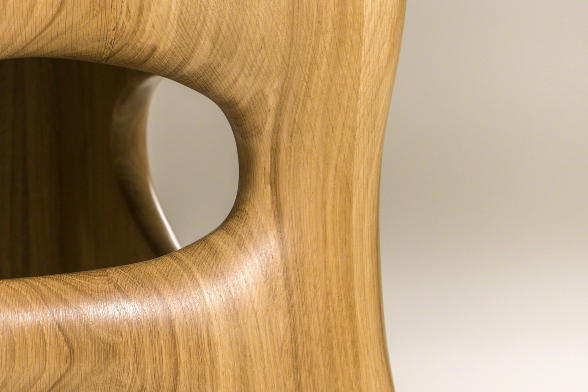 "Osselet" Oak stool by Jacques Jarrige