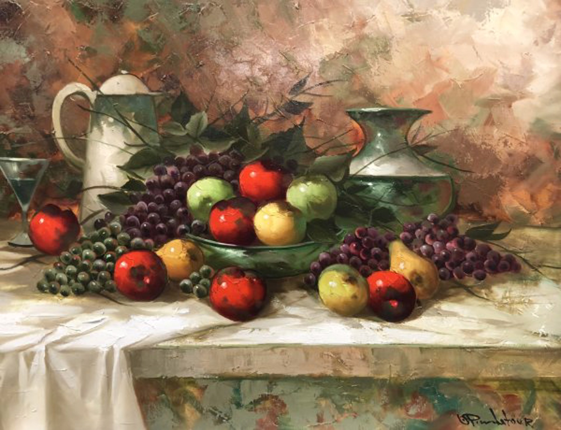 Still Life with Fruit and Martini by Pierre Latour