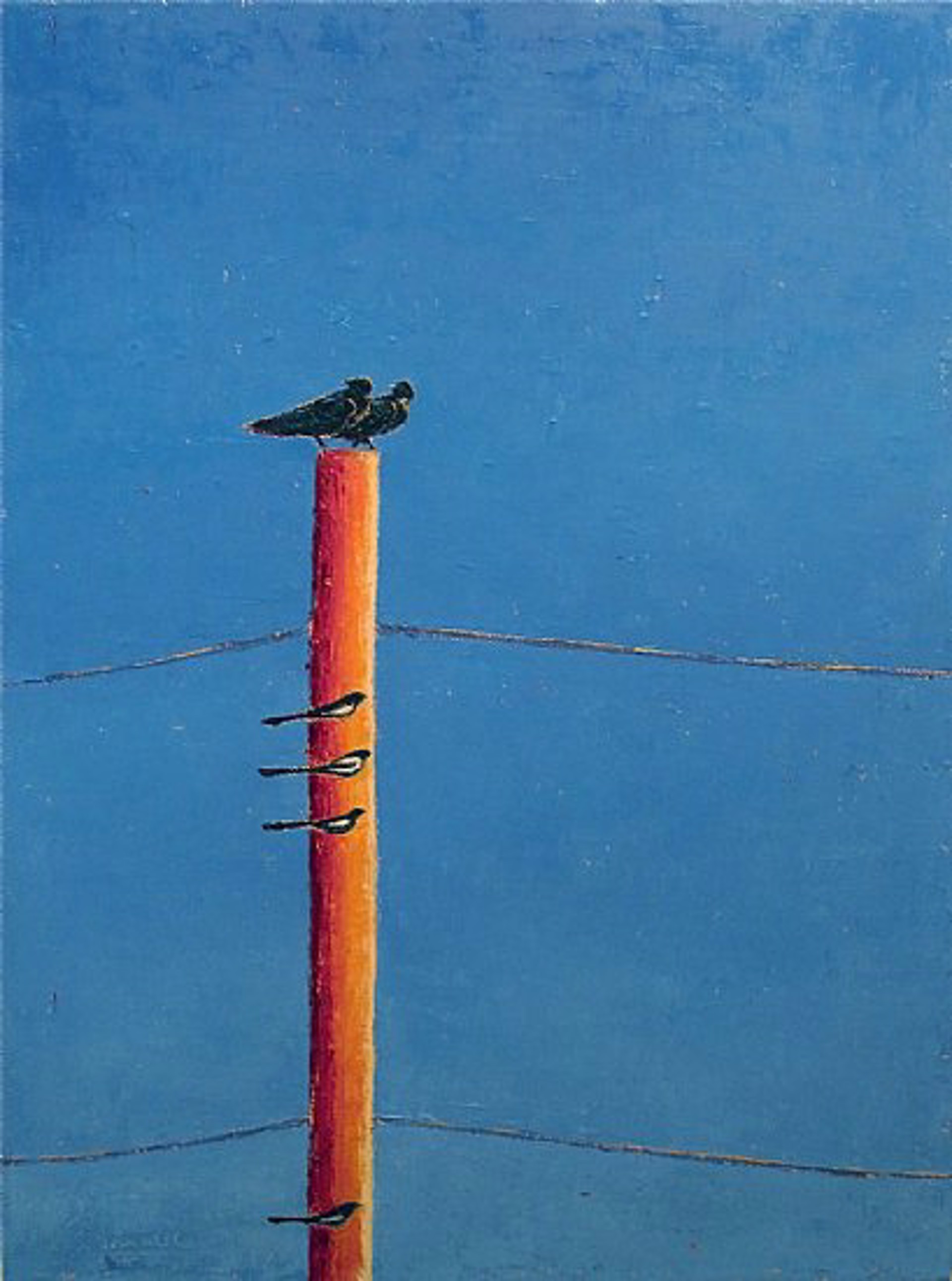 Birds Perched On A Pole 2 by Gay Summer Rick