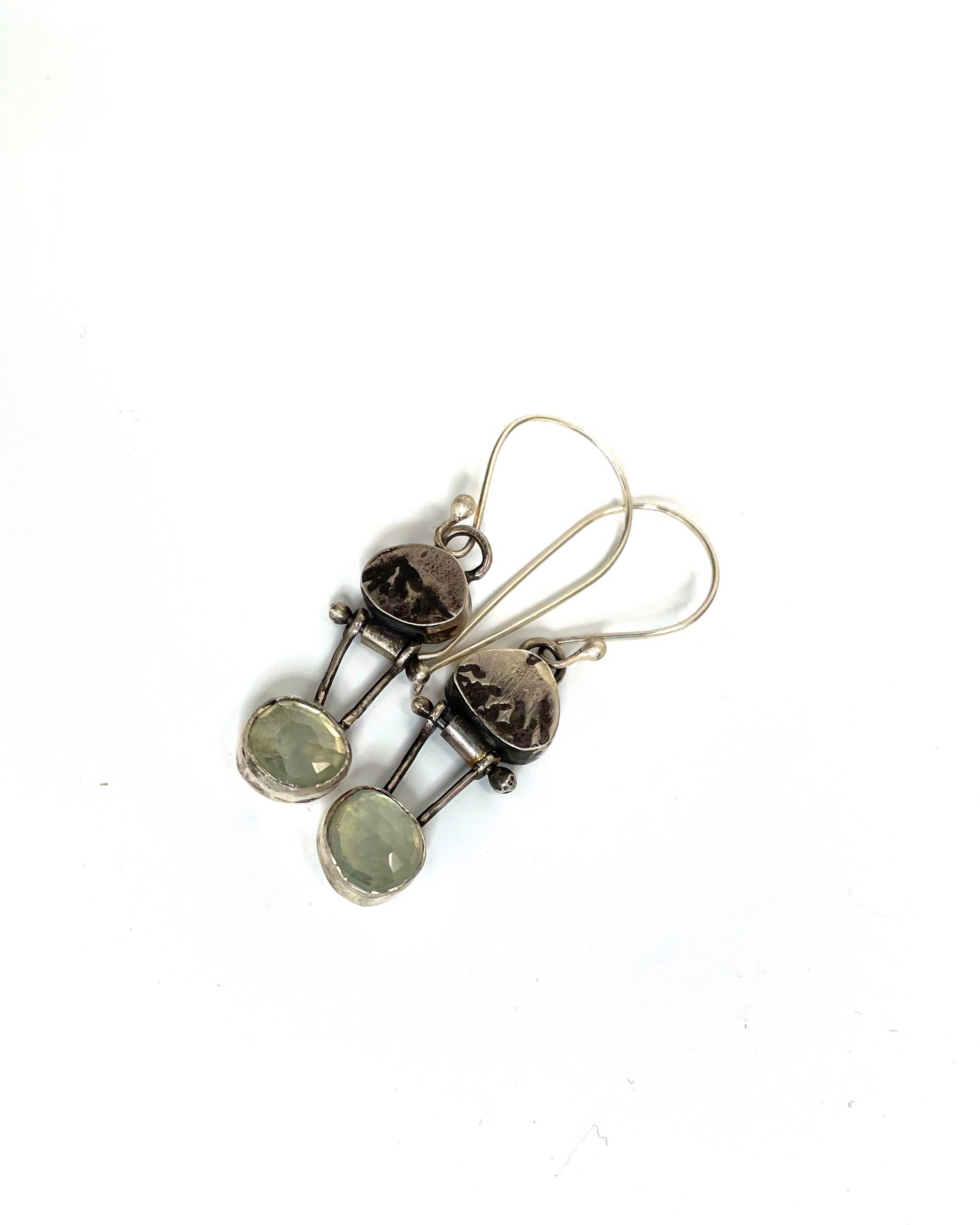 Prehnite Mountain Earrings by Carli Schultz