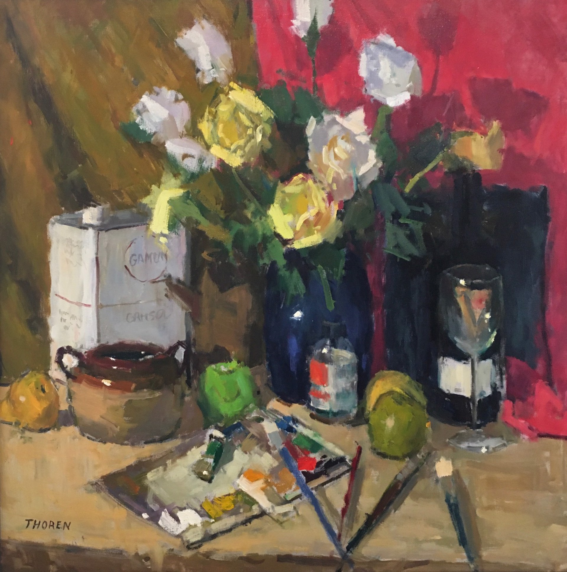 Still Life with Roses by Bob Thoren