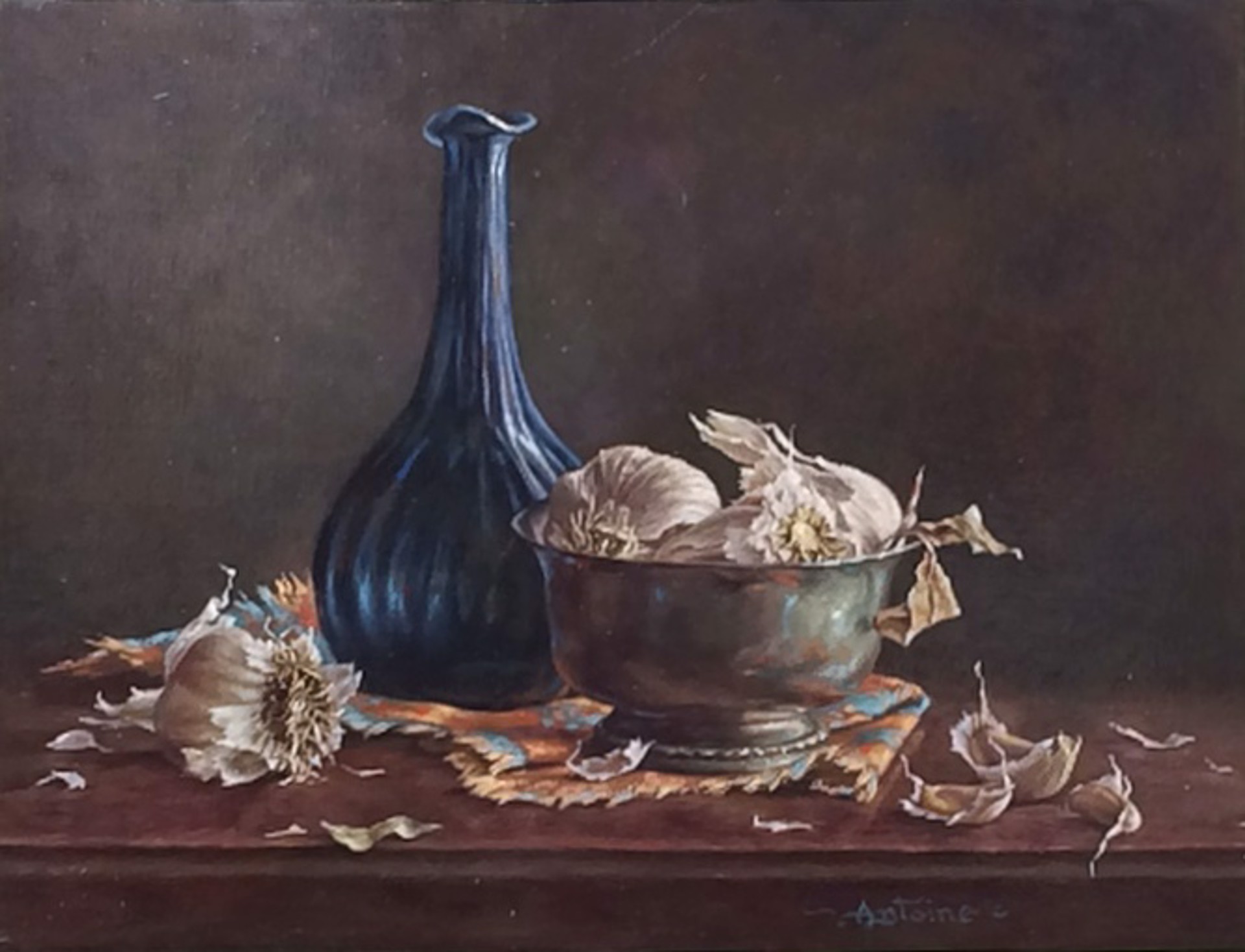 Still Life with Blue Bottle by Marianne Antoine