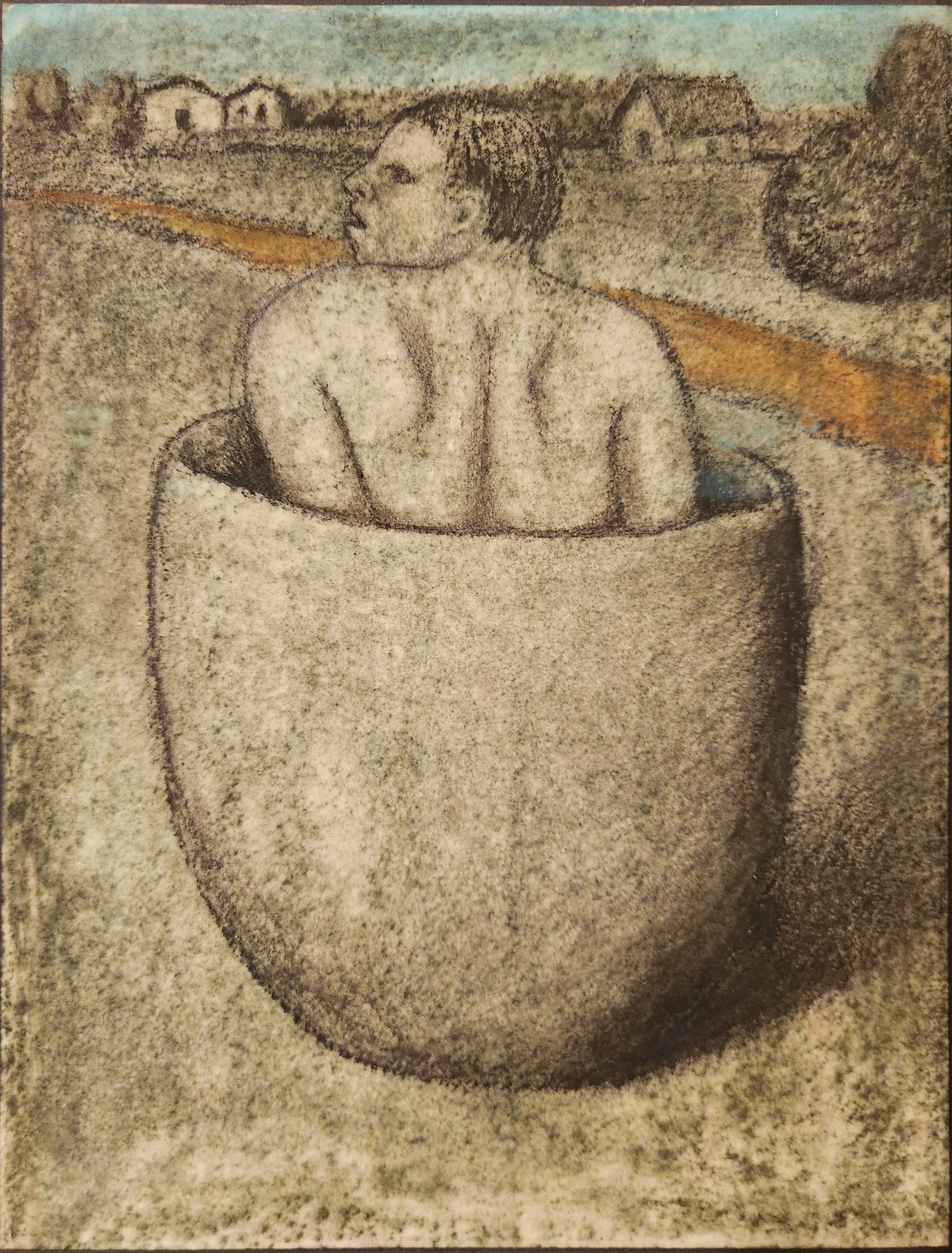 Untitled (man in tub) by Jeff Donovan