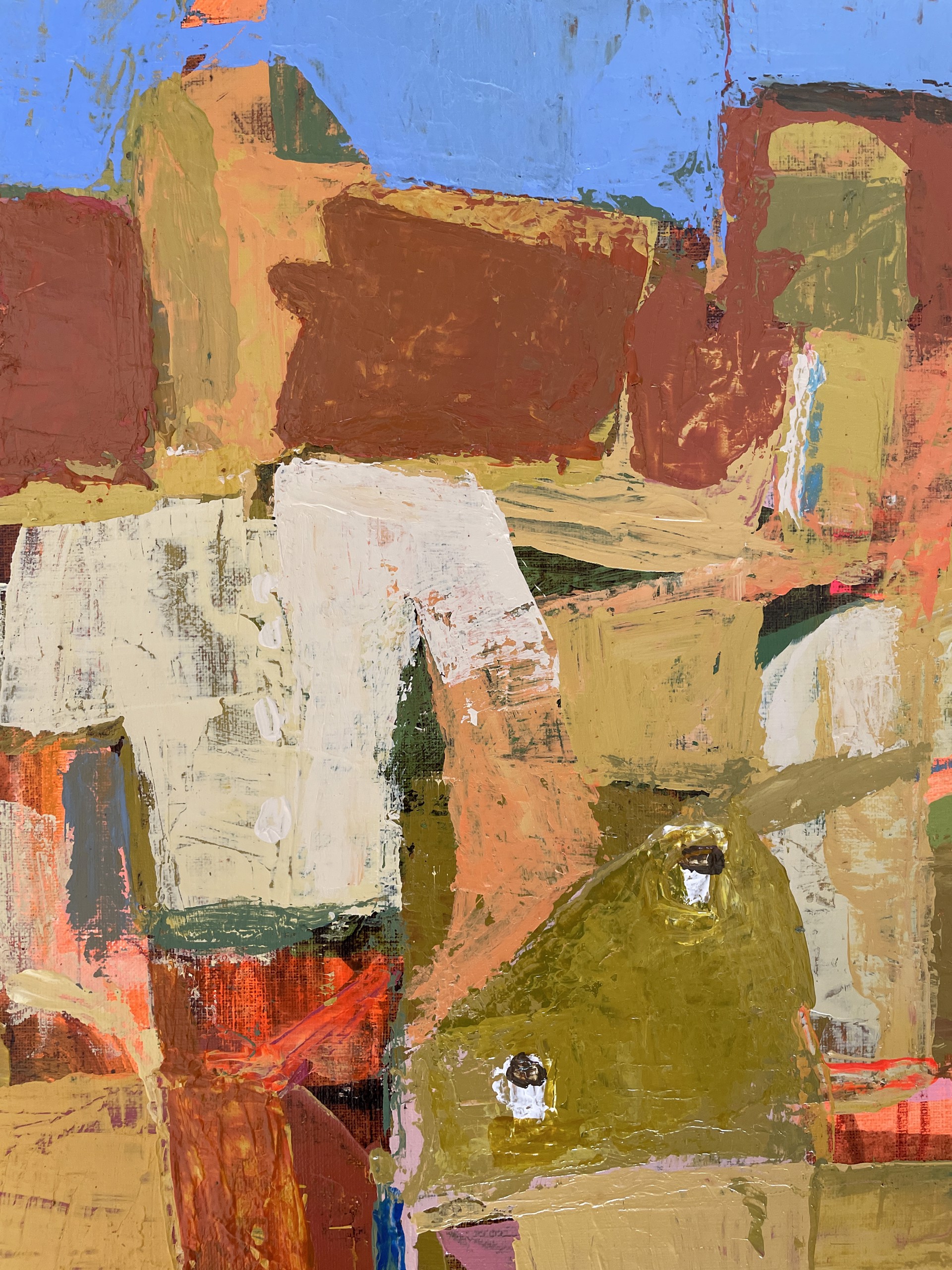 Men at Bar Talking Over Espresso, Padula by Rachael Van Dyke