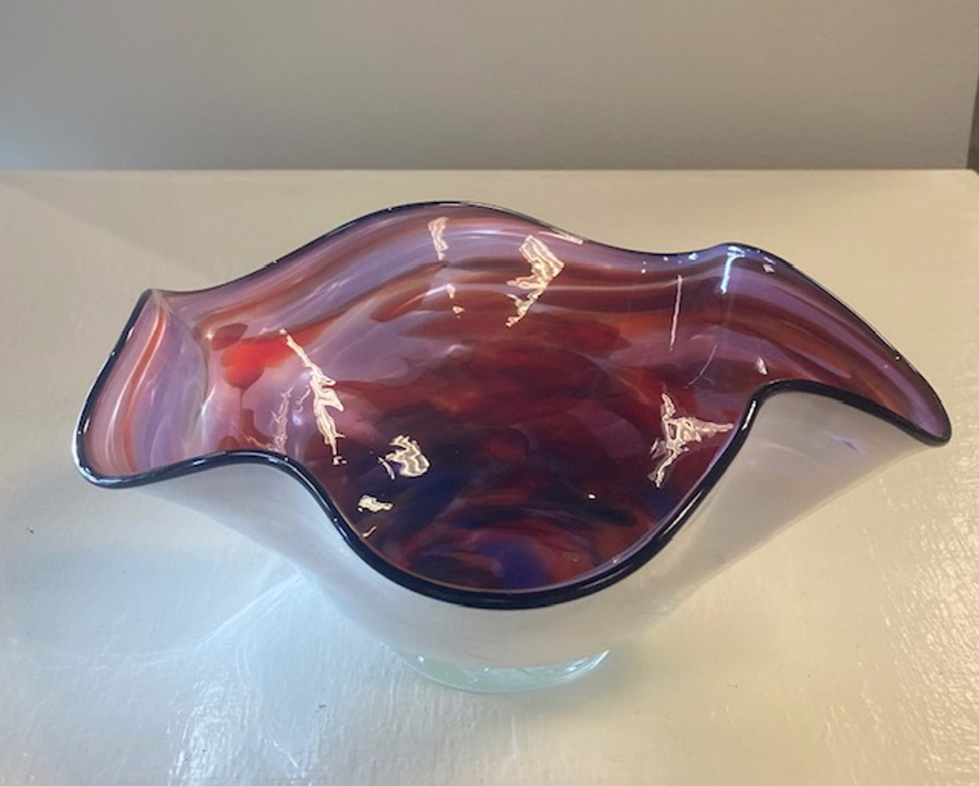 Scallop Bowl Vixen by AlBo Glass