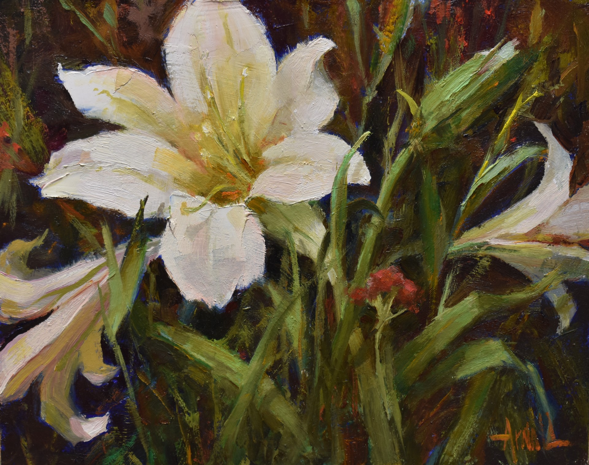 White Lilies by Carol Arnold