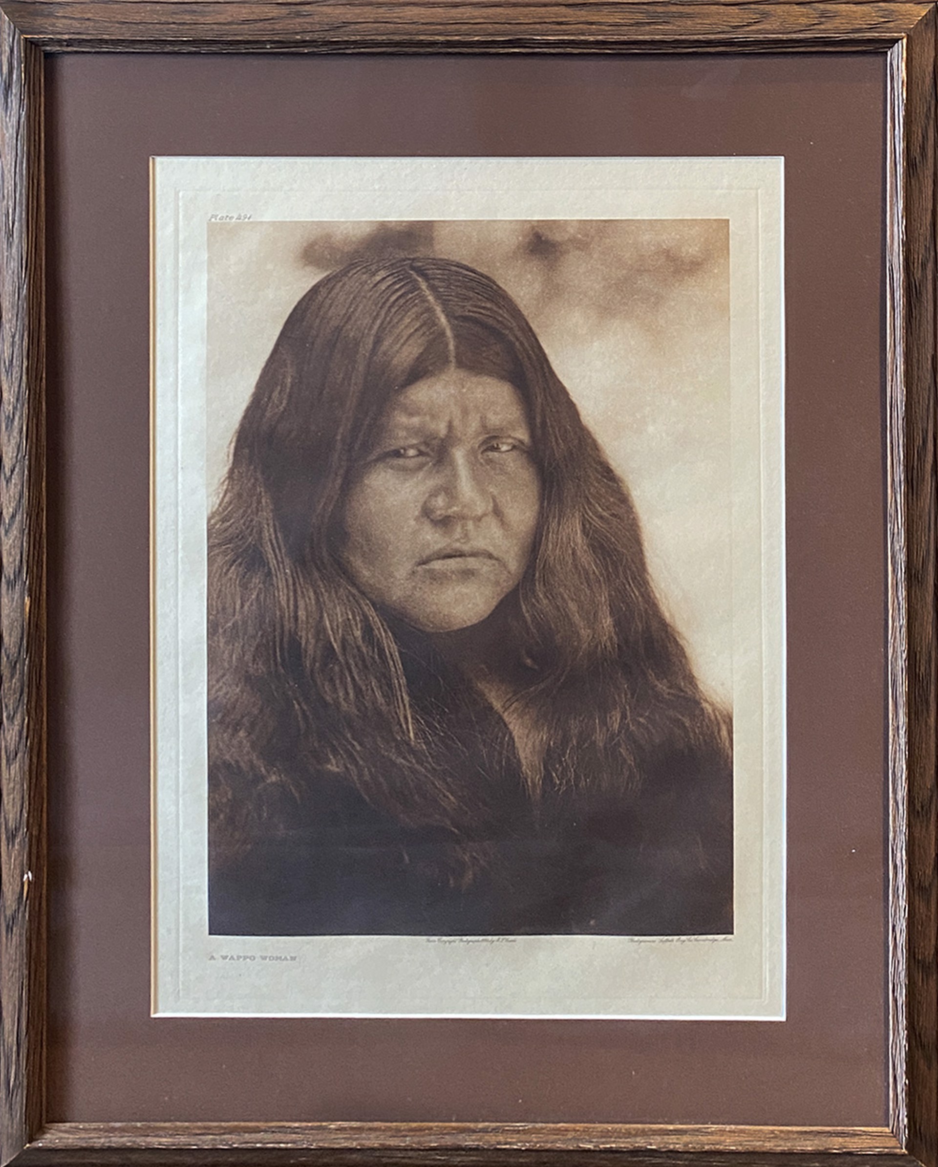 A Wappo Woman, plate #491 by Edward S Curtis