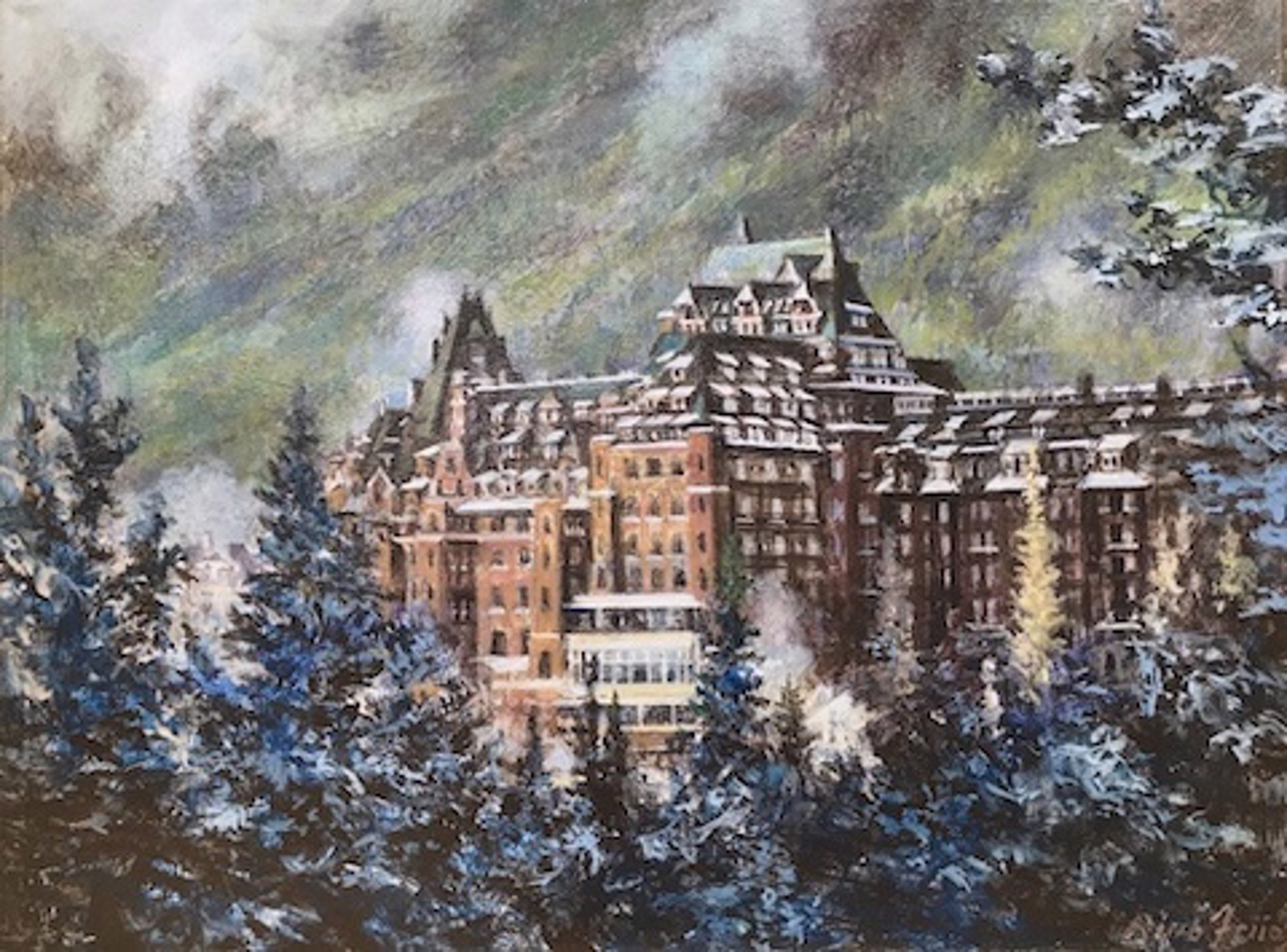 Banff Springs Early Snow by Rino Friio